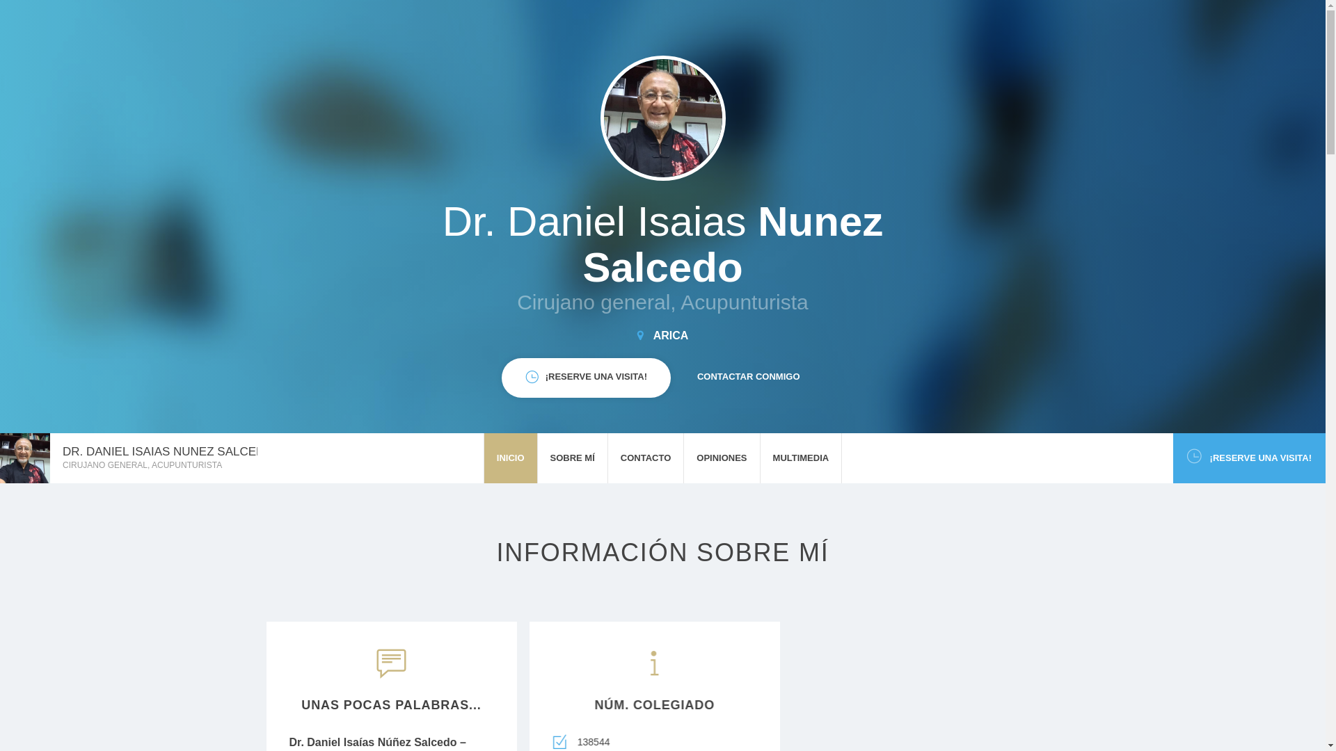 website screenshot of https://acupunturaarica.com/