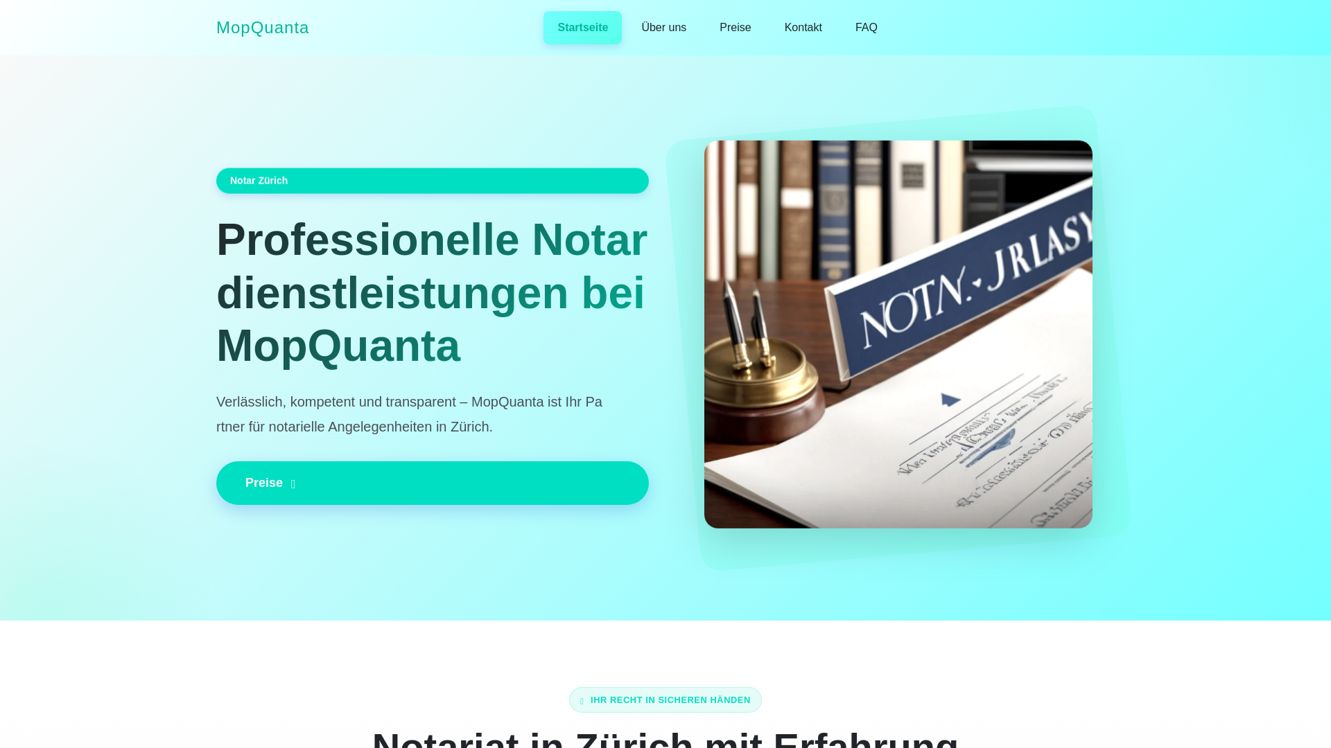 website screenshot of https://mopquanta.pro