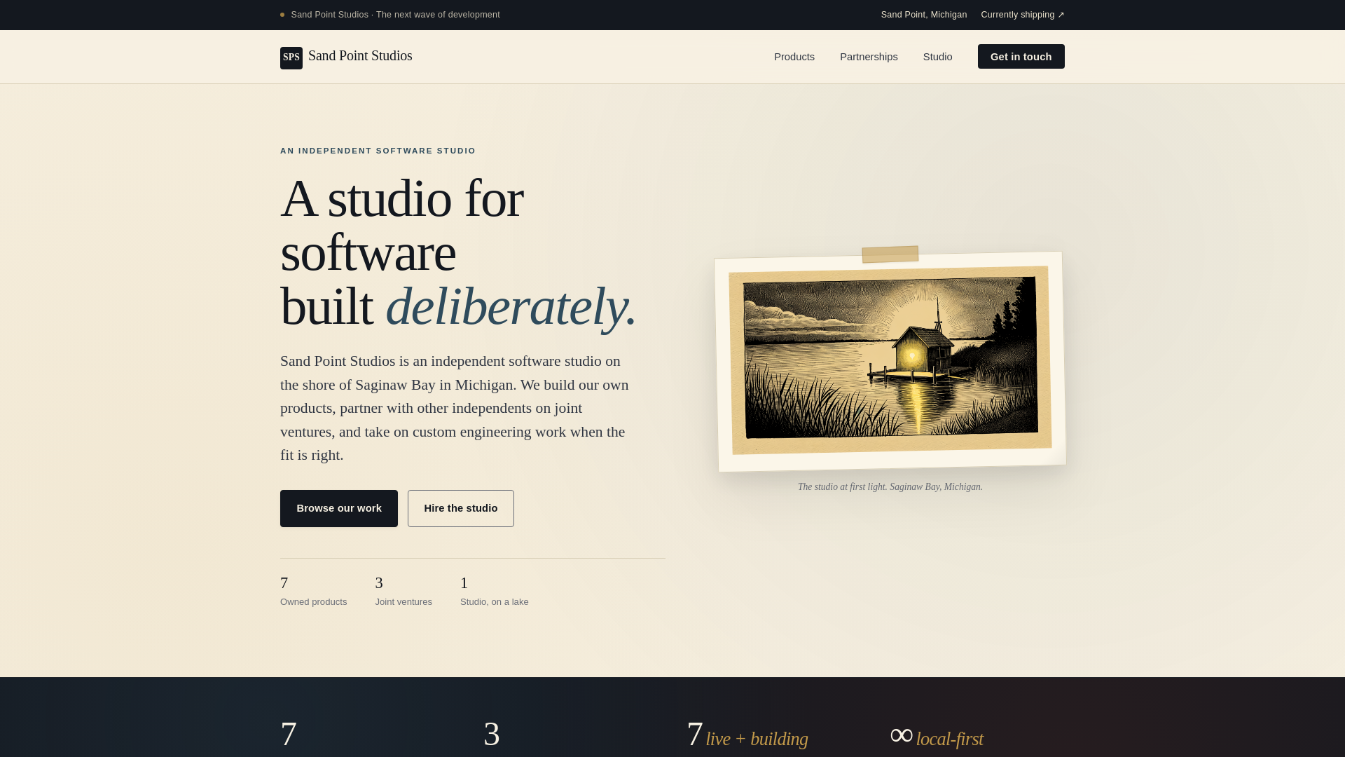 website screenshot of https://sandpointstudios-site.pages.dev/