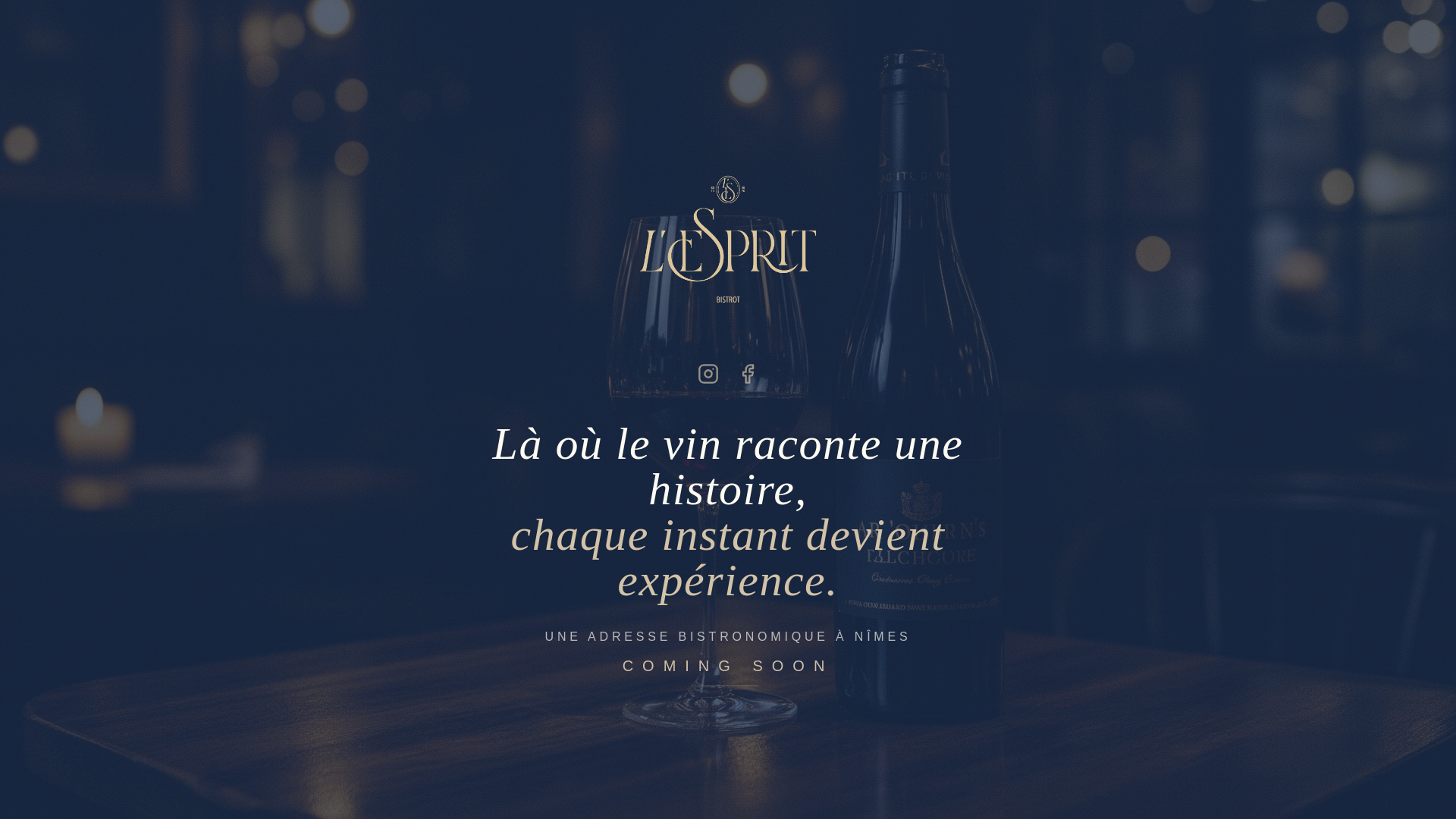 website screenshot of https://lesprit-restaurant.com/