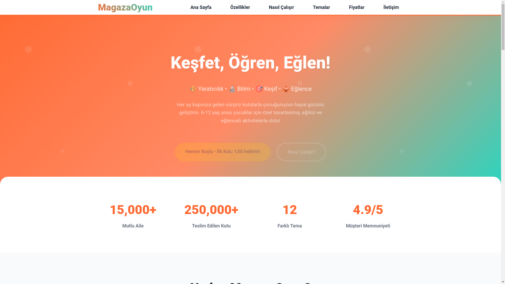 website screenshot of https://magazaoyun.com/