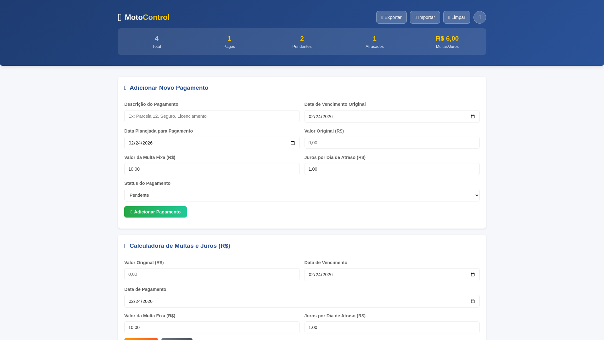 website screenshot of https://moto-control.pages.dev/