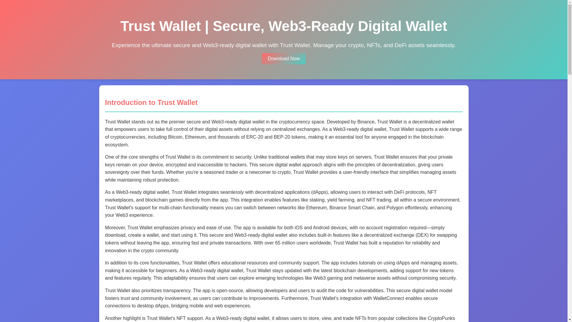 website screenshot of https://walet-trust--start.pages.dev/