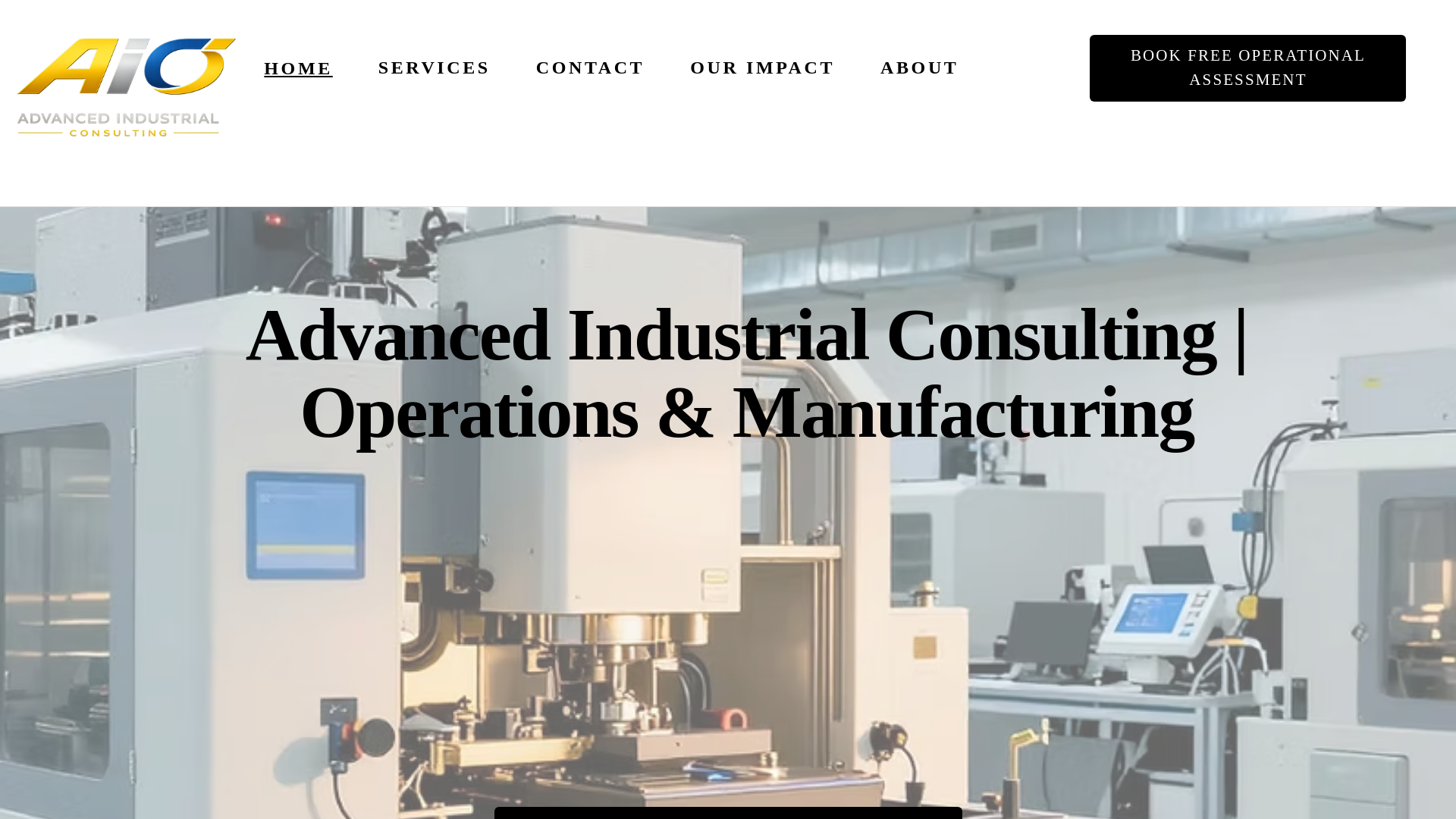 website screenshot of https://advancedindustrialconsulting.com/