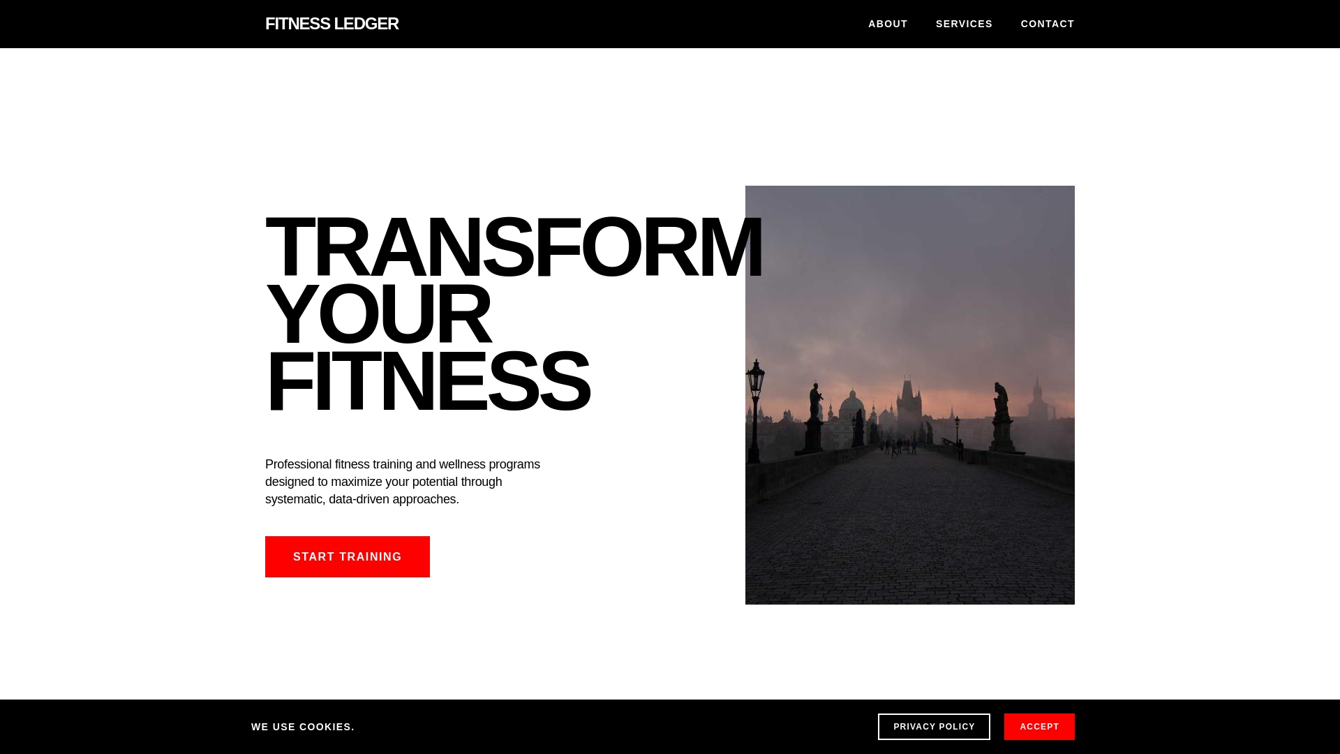 website screenshot of https://fitnessledger.digital/