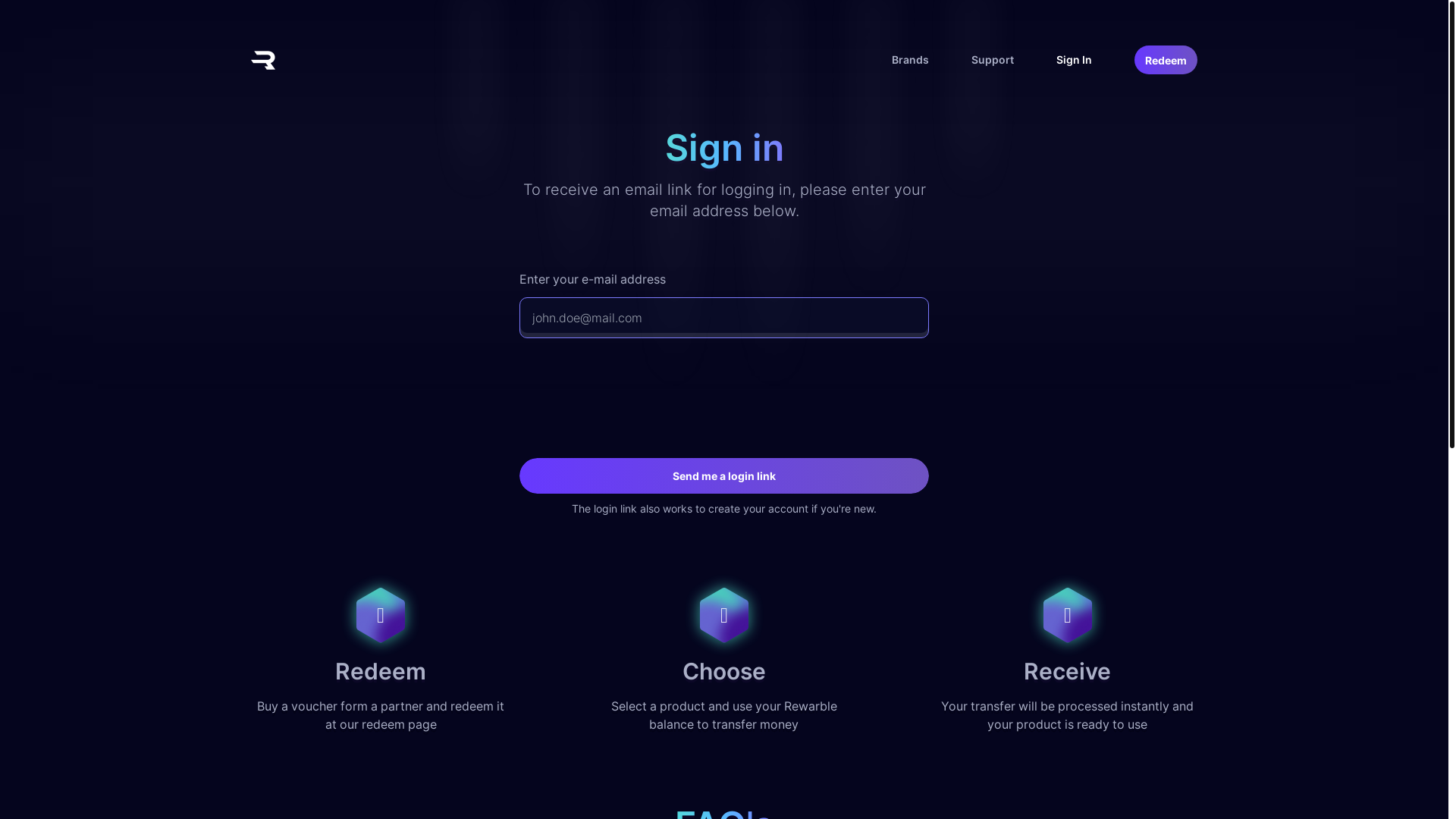 website screenshot of https://rewarble.com/store/paypal
