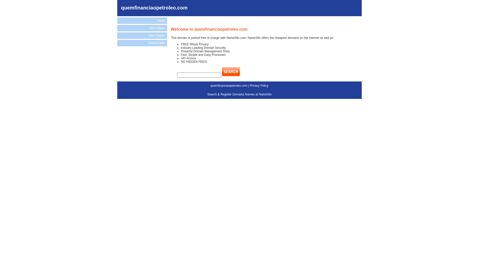 website screenshot of https://quemfinanciaopetroleo.com/