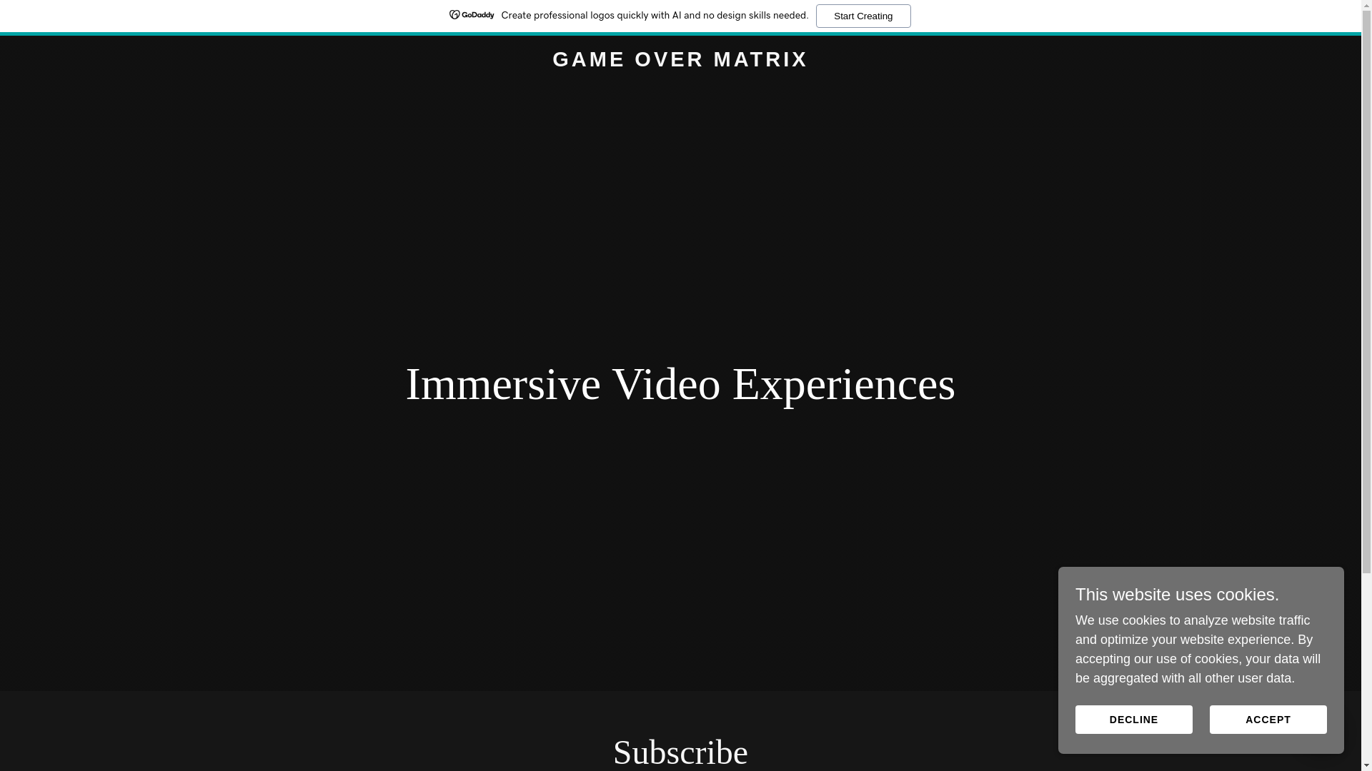 website screenshot of https://gameovermatrix.eu/