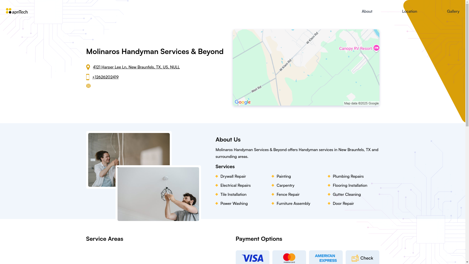 website screenshot of https://molinaroshandymanservicesbeyond.online/