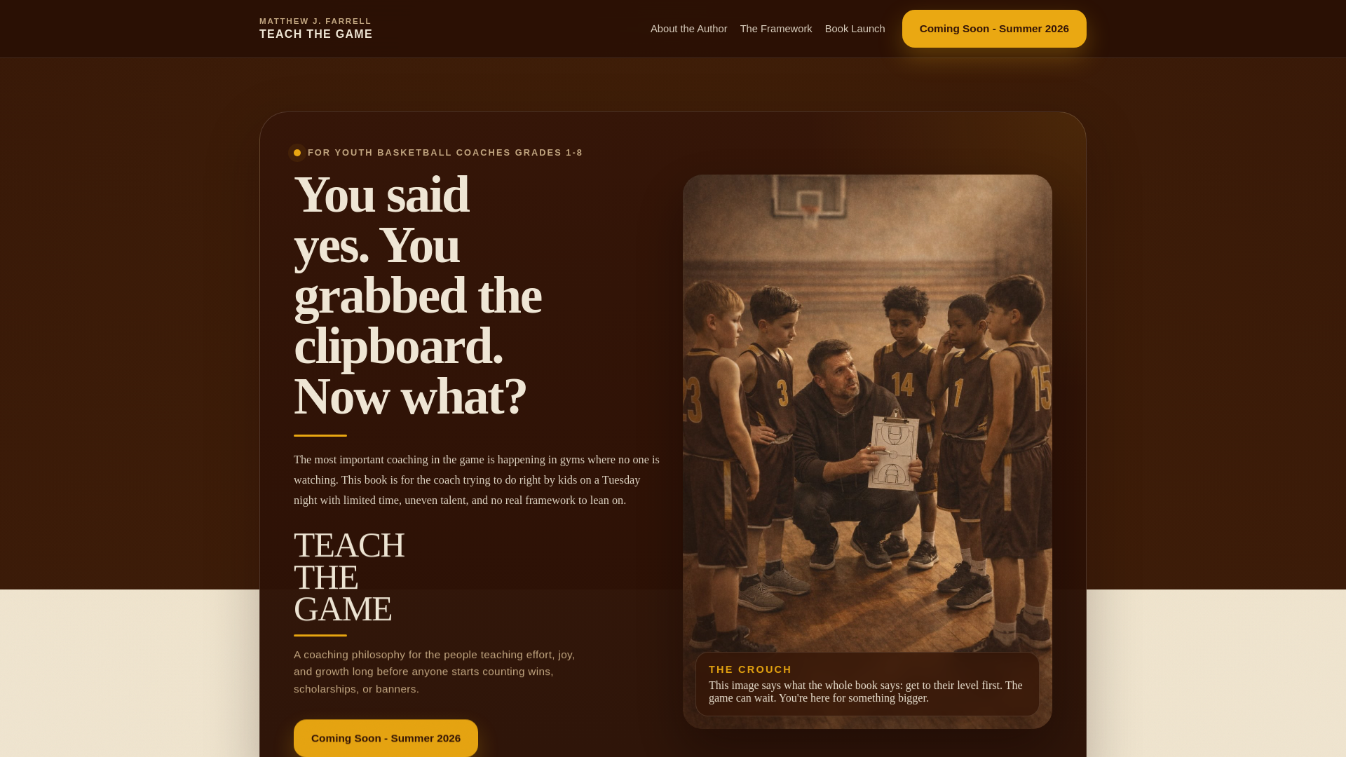 website screenshot of https://teachthegamebook.com