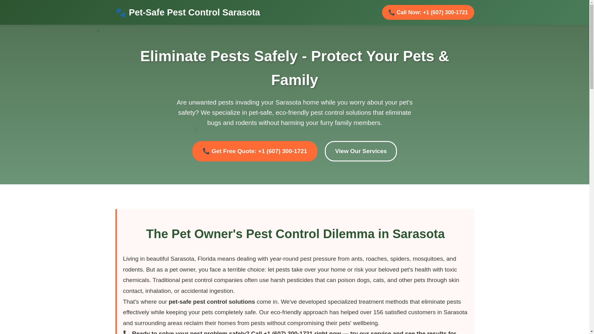 website screenshot of https://pet-safe-pest-control-sarasota.pages.dev/