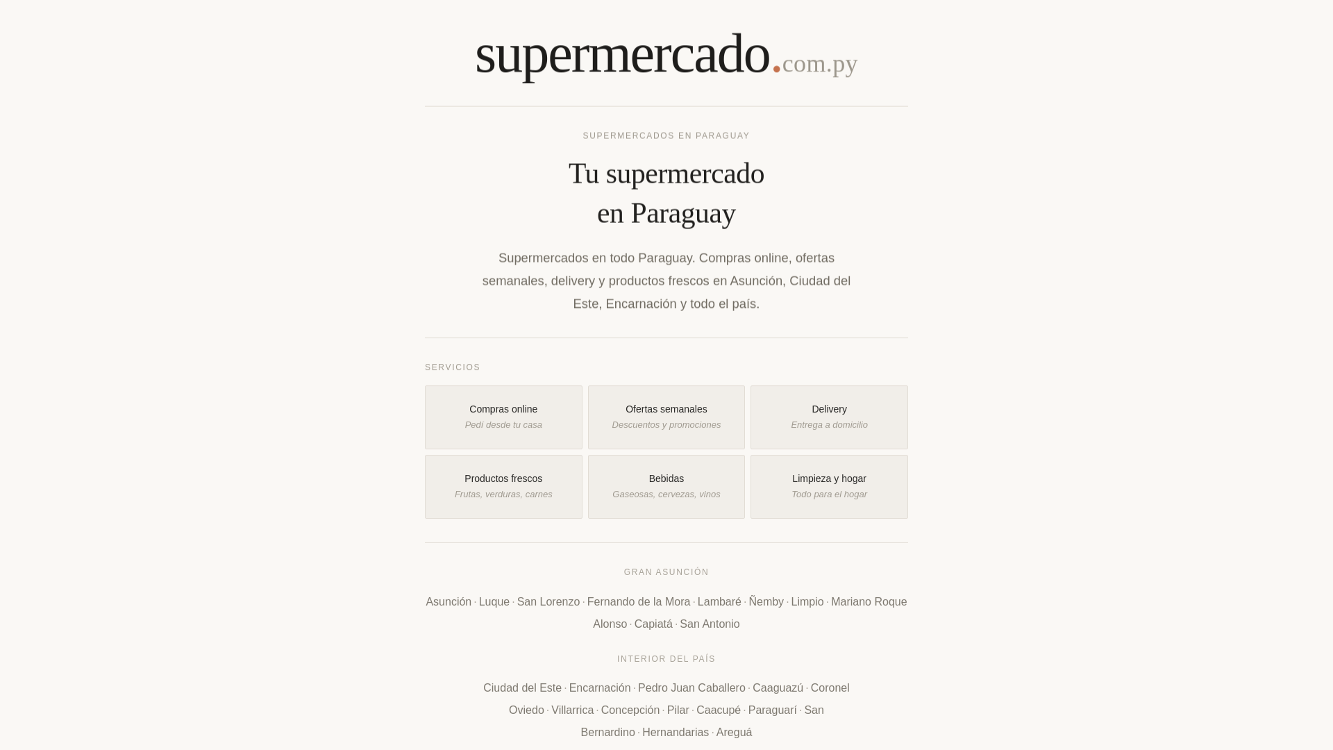 website screenshot of https://com-py-supermercado.pages.dev/