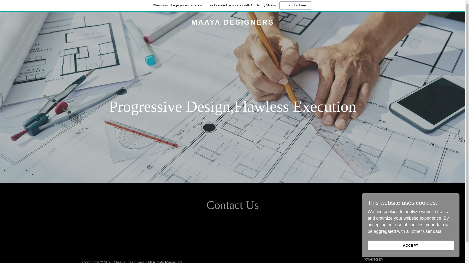 website screenshot of https://maayadesigners.com/