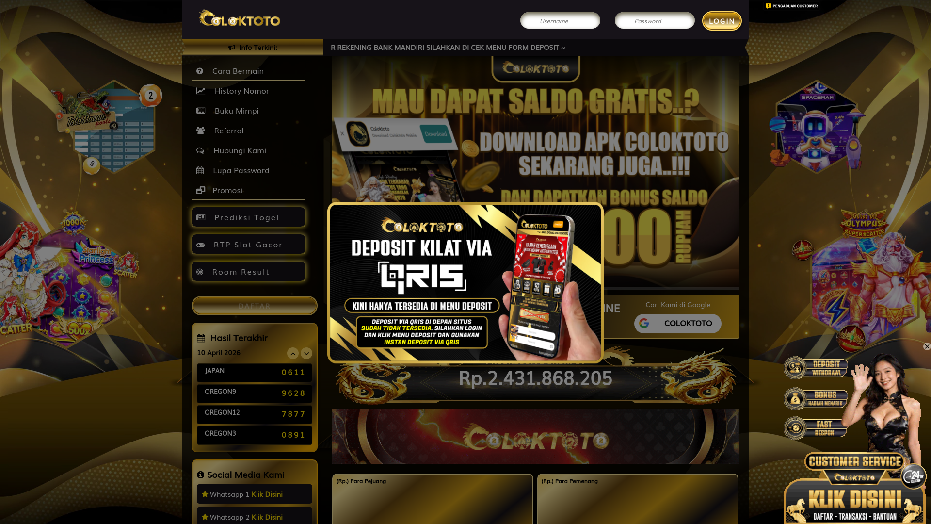 website screenshot of https://coloklagibagihoki03.xyz/