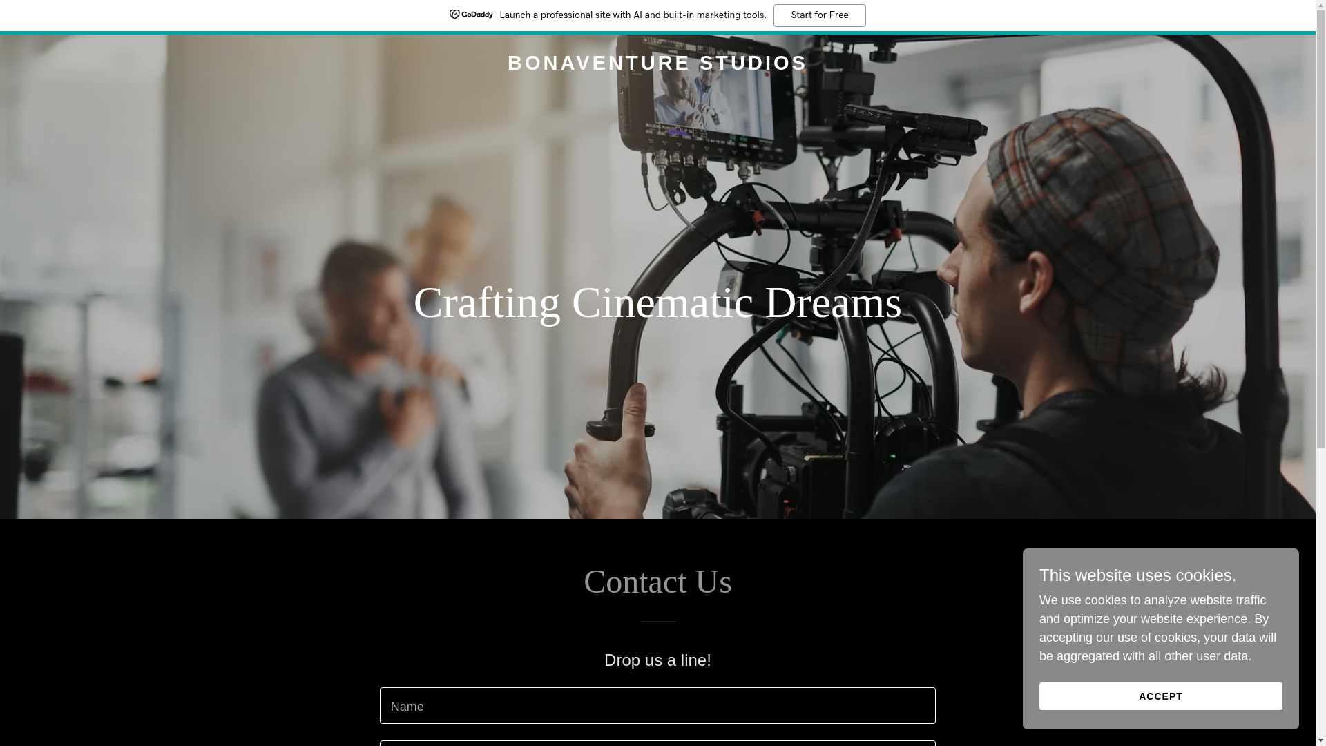 website screenshot of https://bonaventurestudios.com/