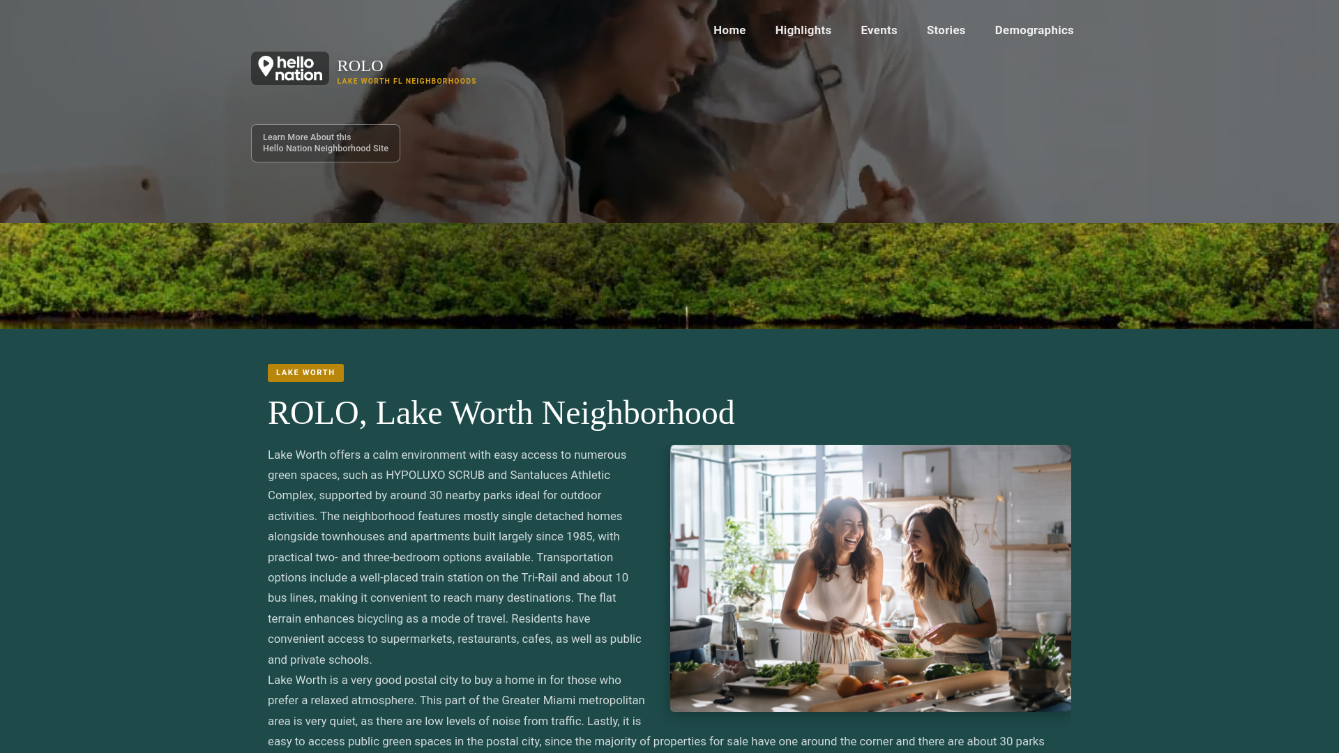website screenshot of https://rololakeworthneighborhood.org/