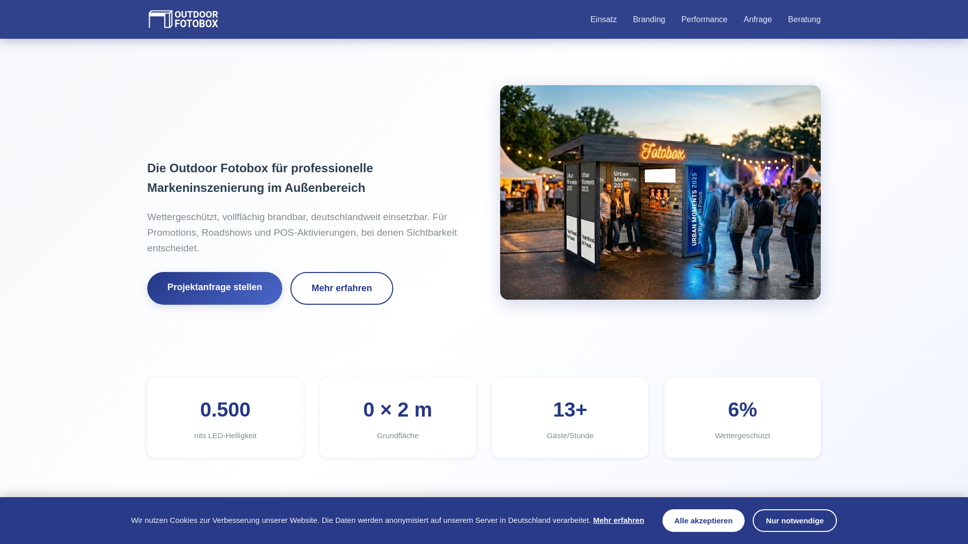 website screenshot of https://outdoor-fotobox.de/