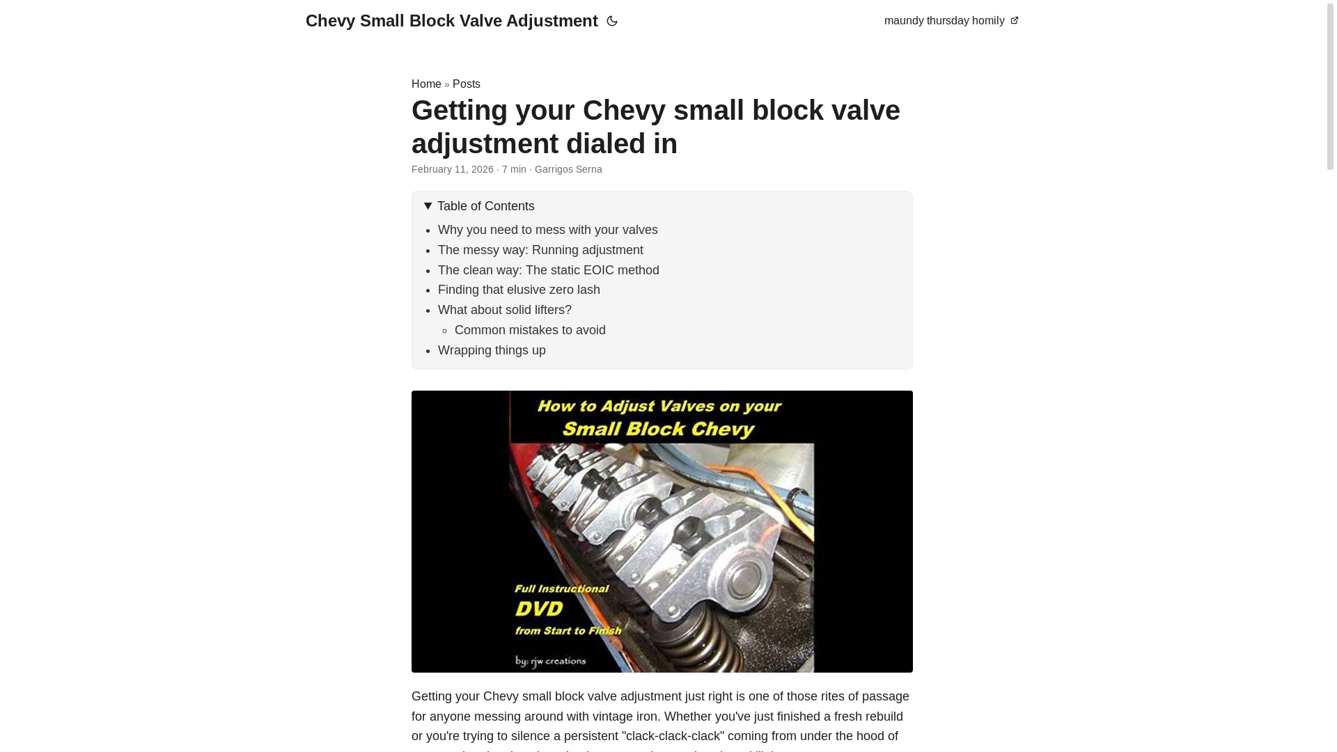 website screenshot of https://chevy-small-block-valve-adjustment.pages.dev/