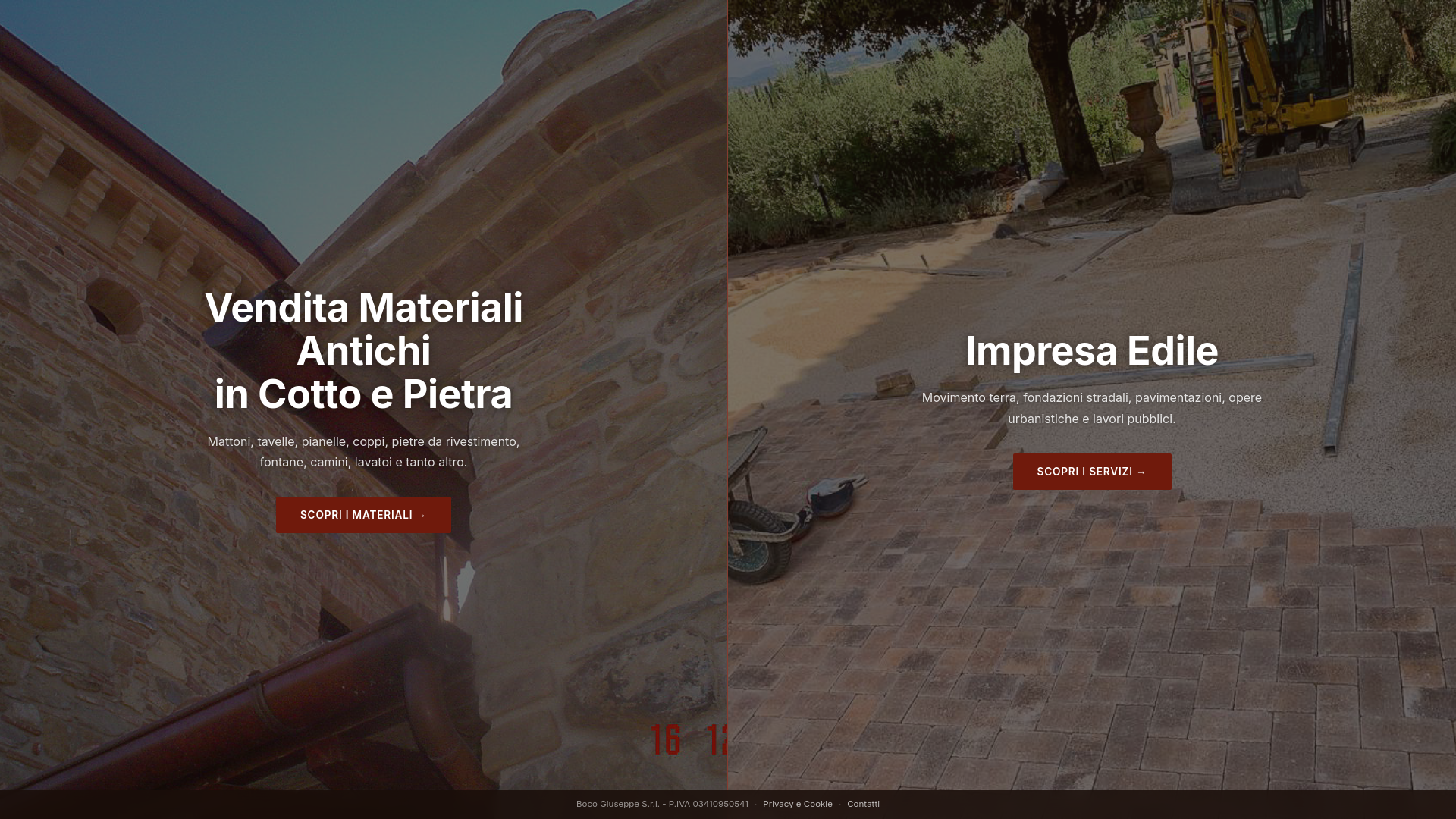 website screenshot of https://bocoedilvecchio.pages.dev/