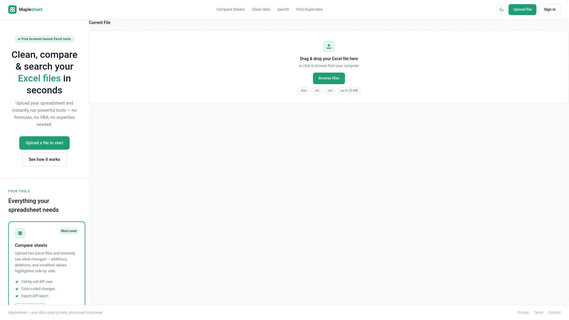 website screenshot of https://maplesheet.com/