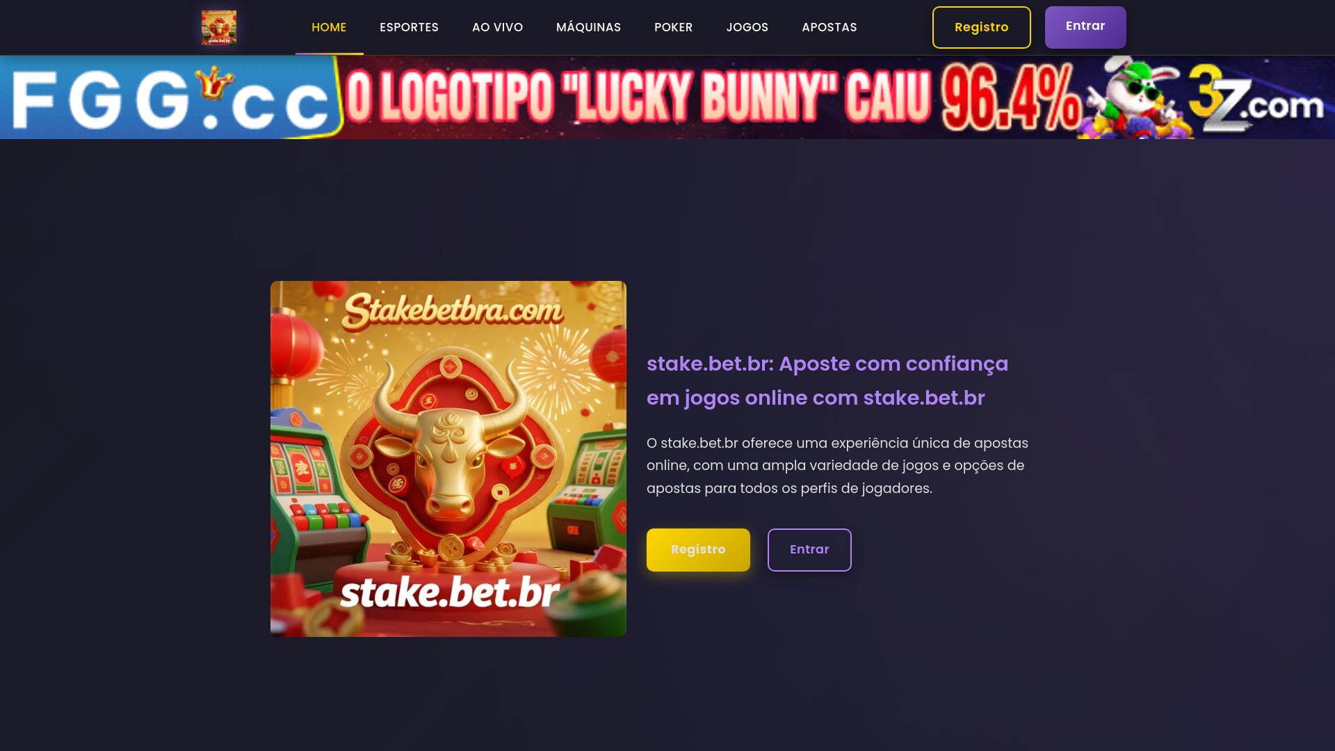 website screenshot of https://stakebetbra.com/