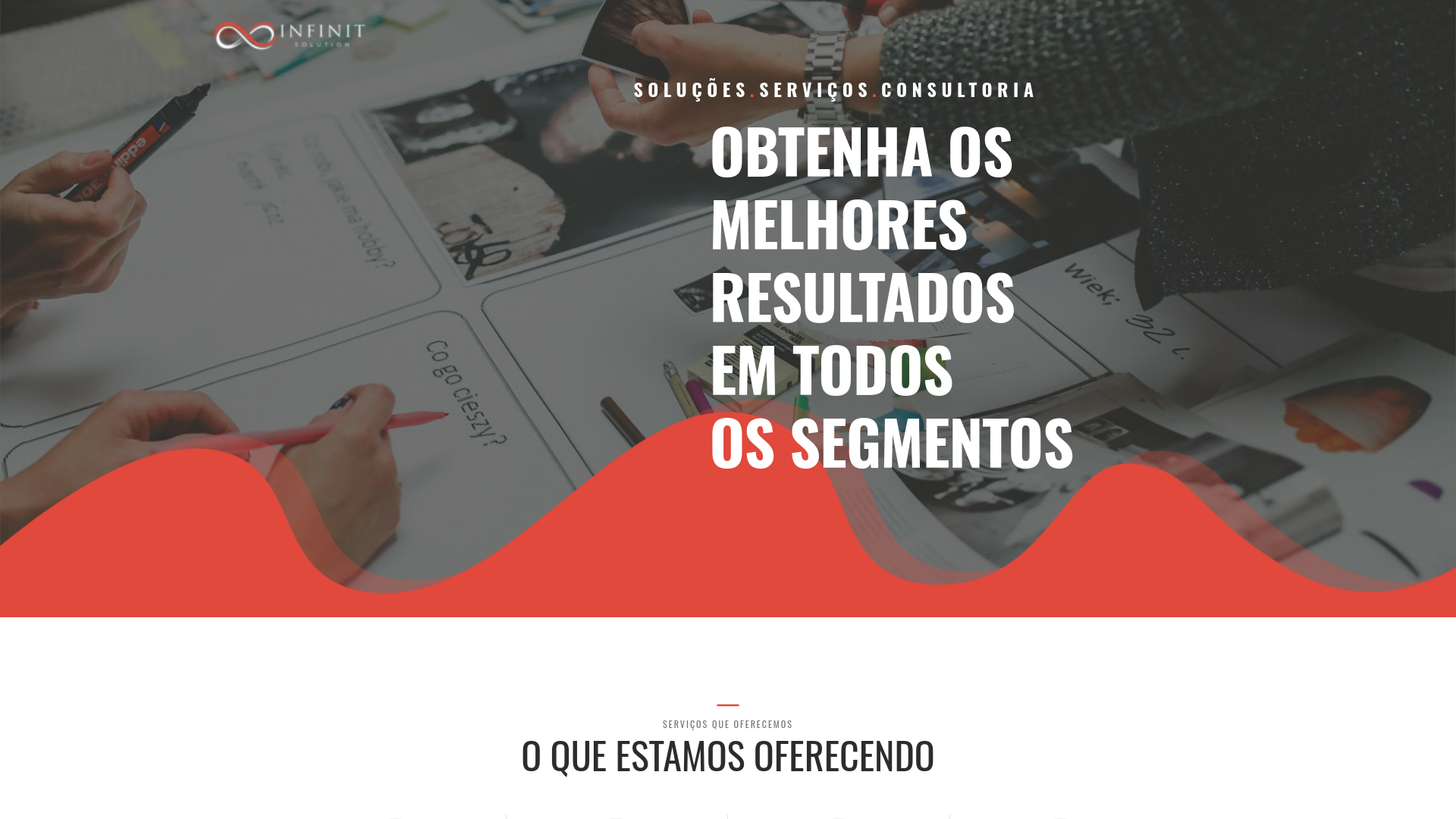 website screenshot of https://infinitysolutionpro.com.br/