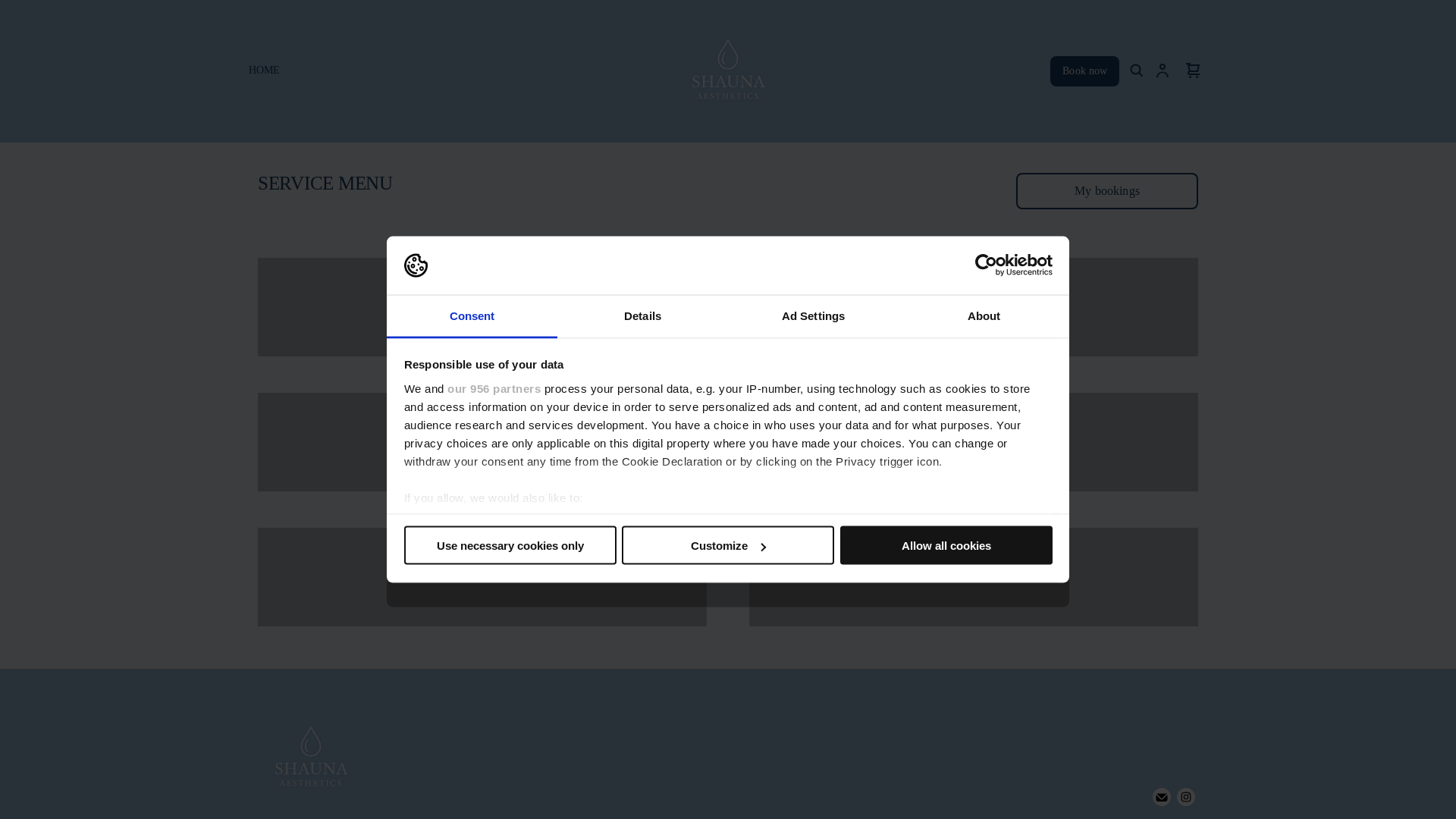 website screenshot of https://shaunaaesthetics.com/