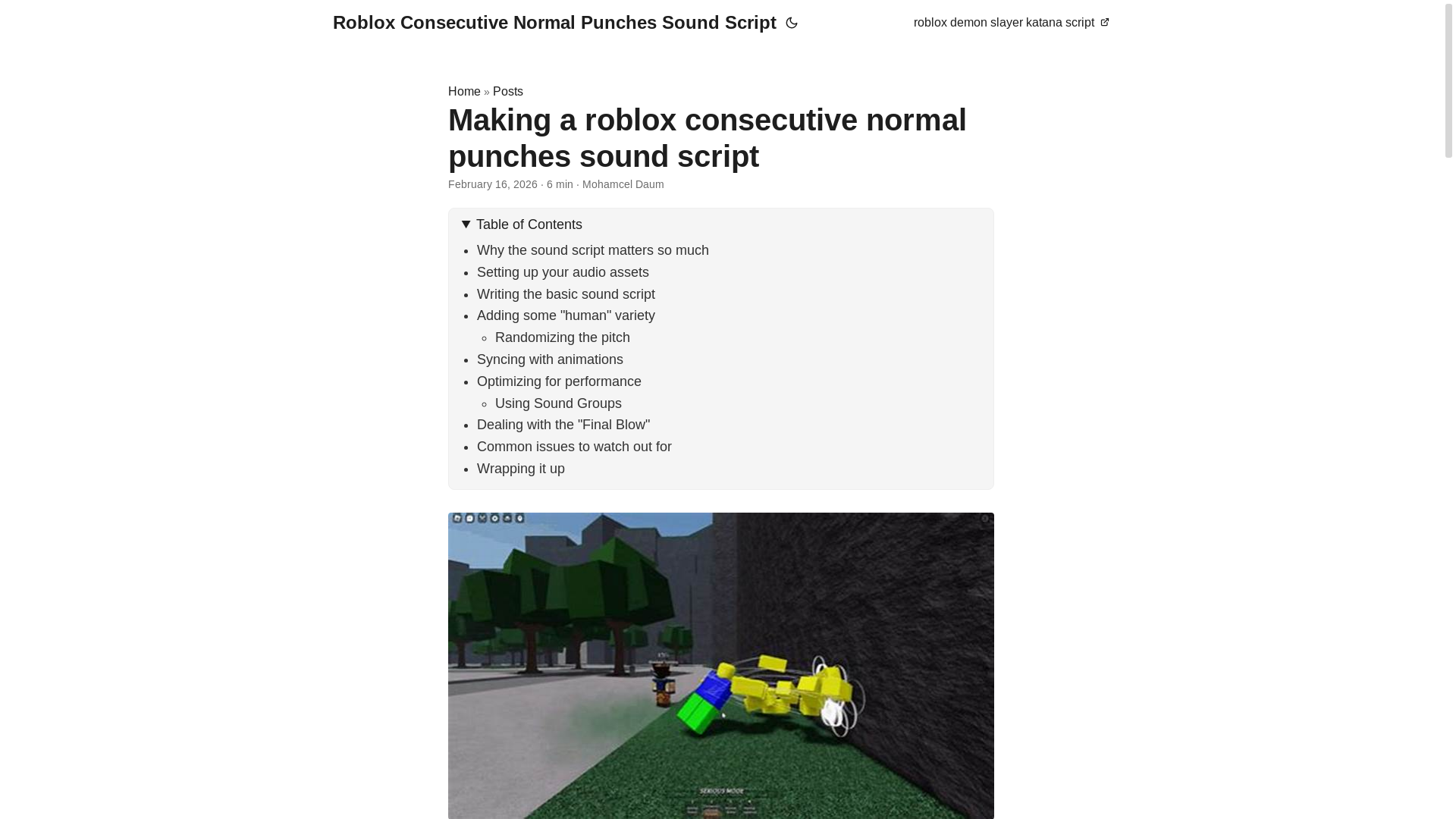 website screenshot of https://roblox-consecutive-normal-punches-sound-script.pages.dev/