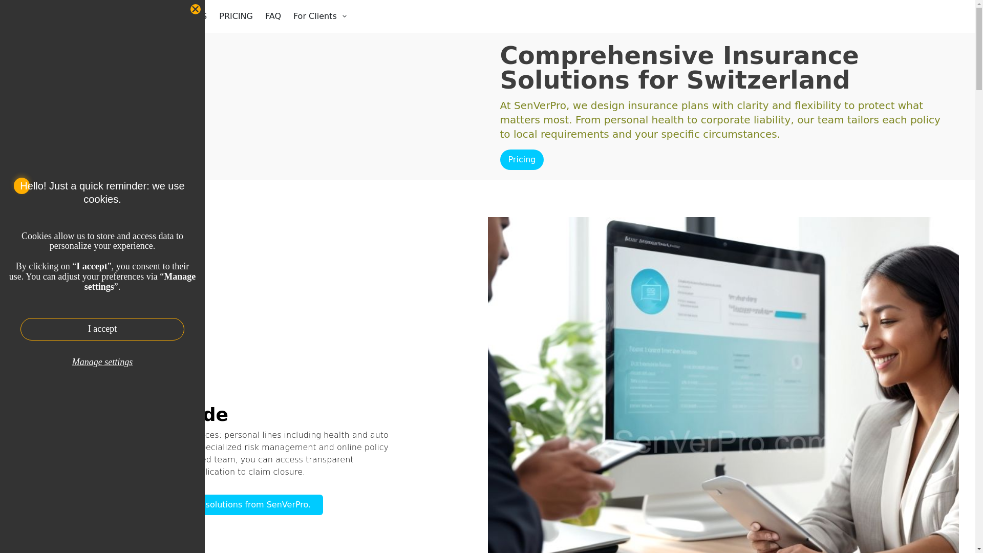 website screenshot of https://senverpro.com/