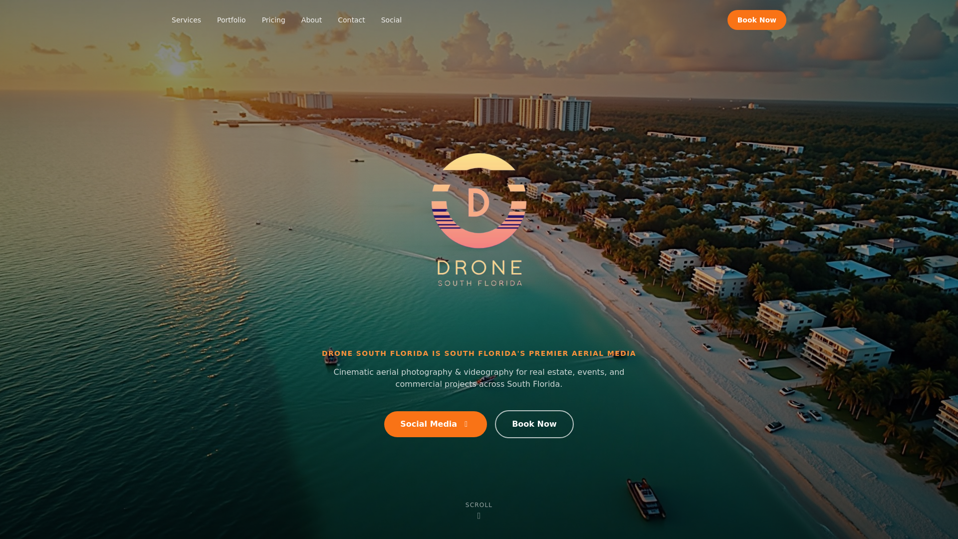 website screenshot of https://dronesouthflorida.com