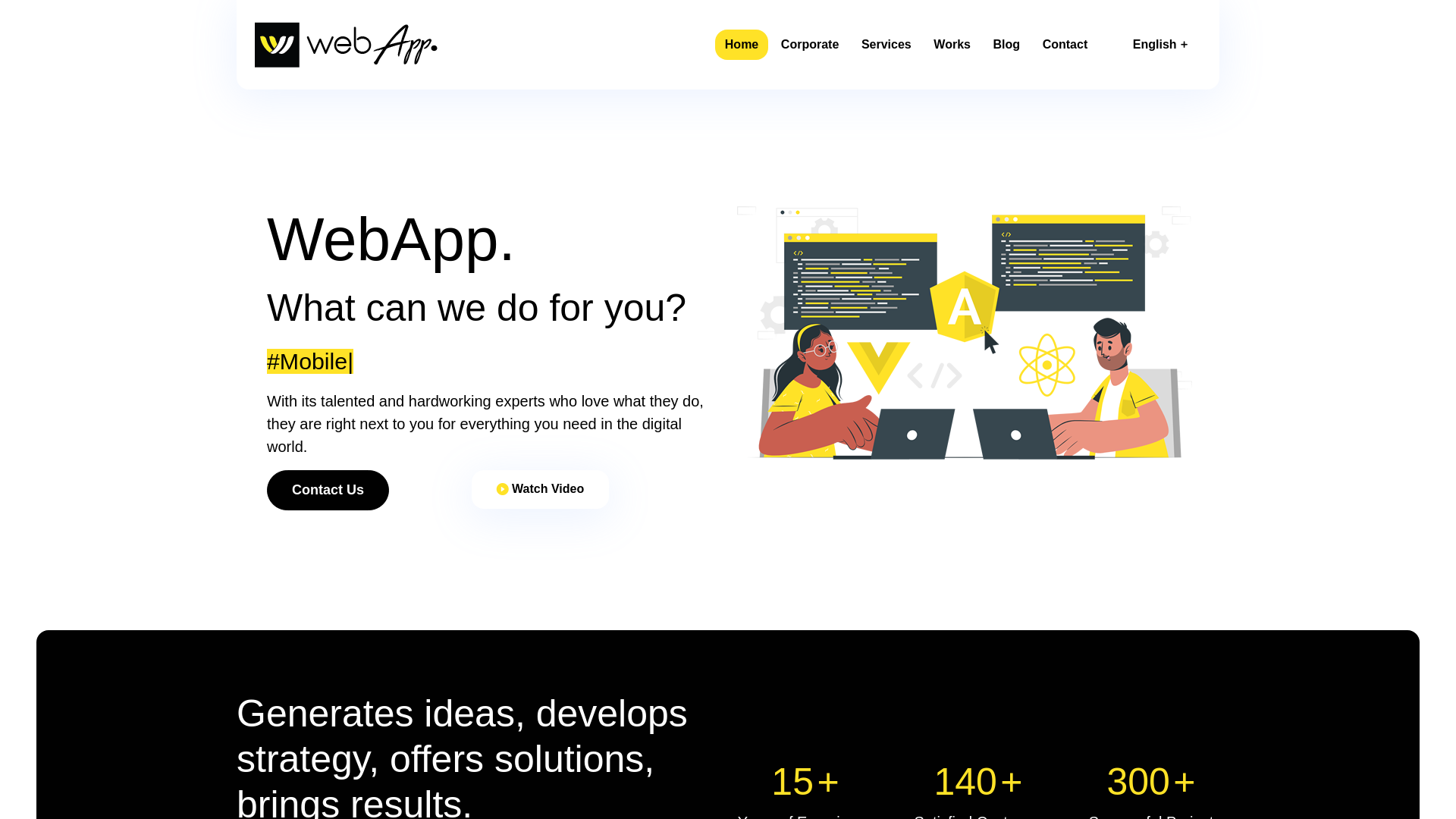 website screenshot of https://webapp.com.tr/