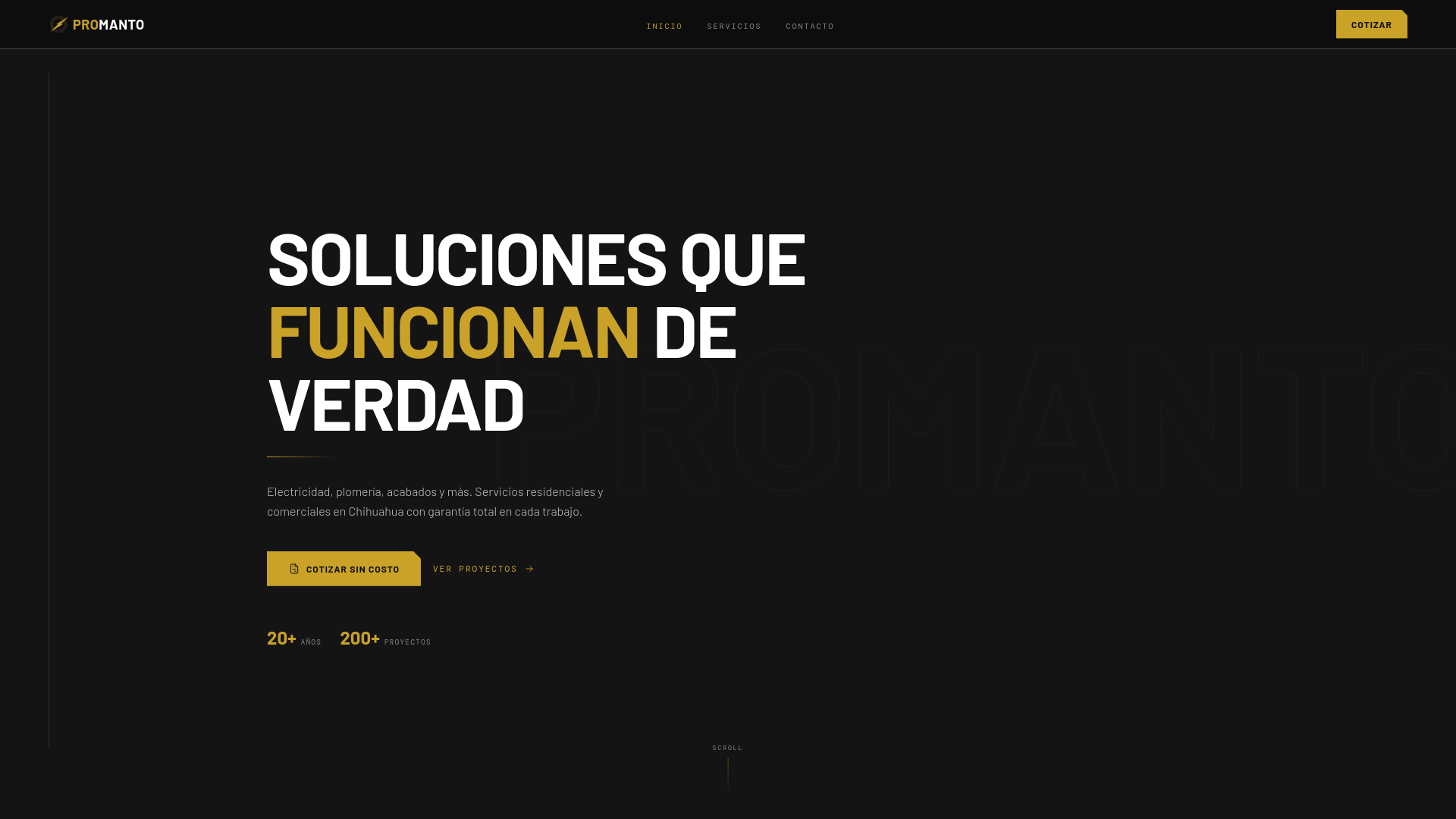 website screenshot of https://promanto.mx/