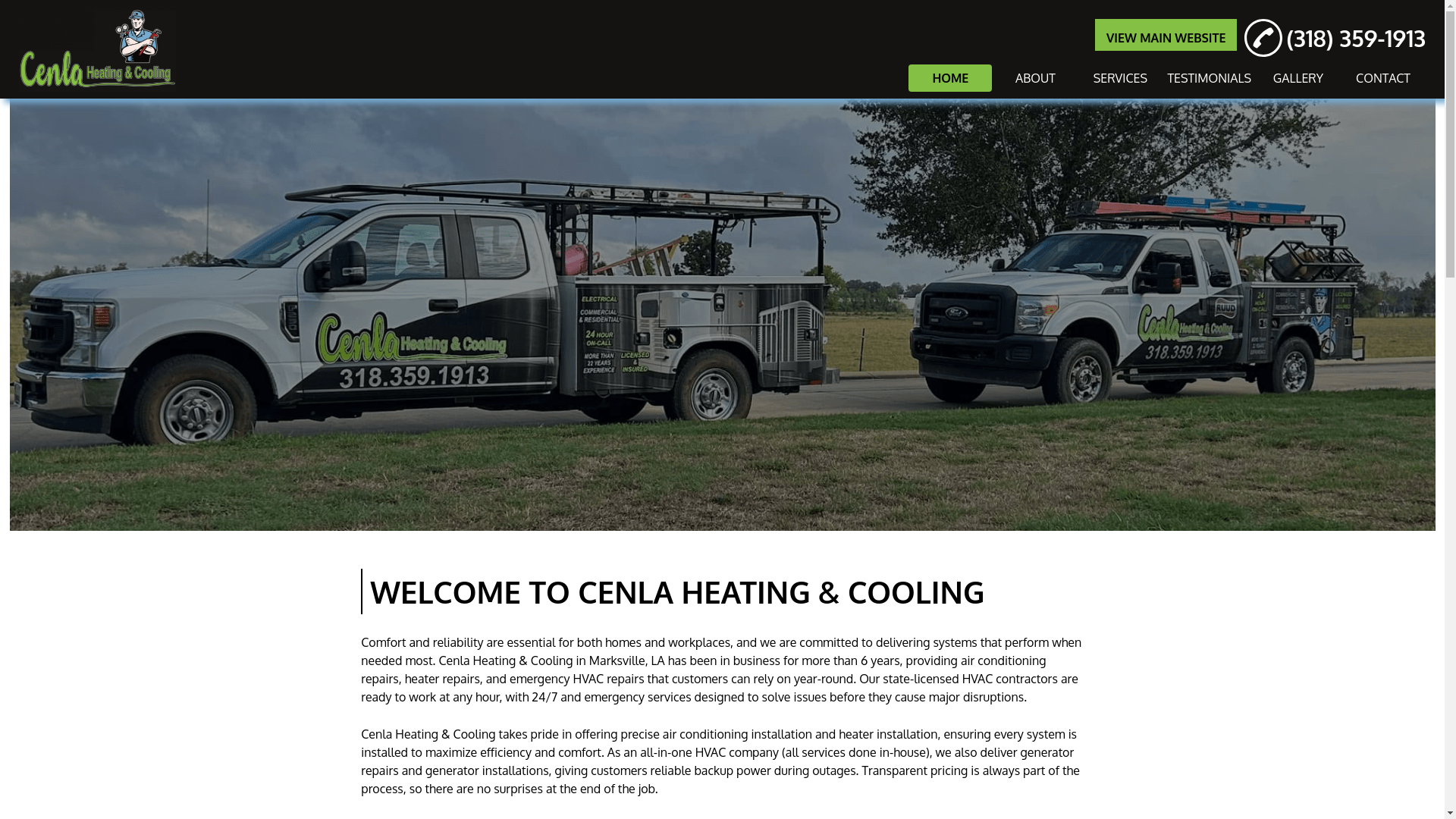 website screenshot of https://hvaccontractormarksville.com/