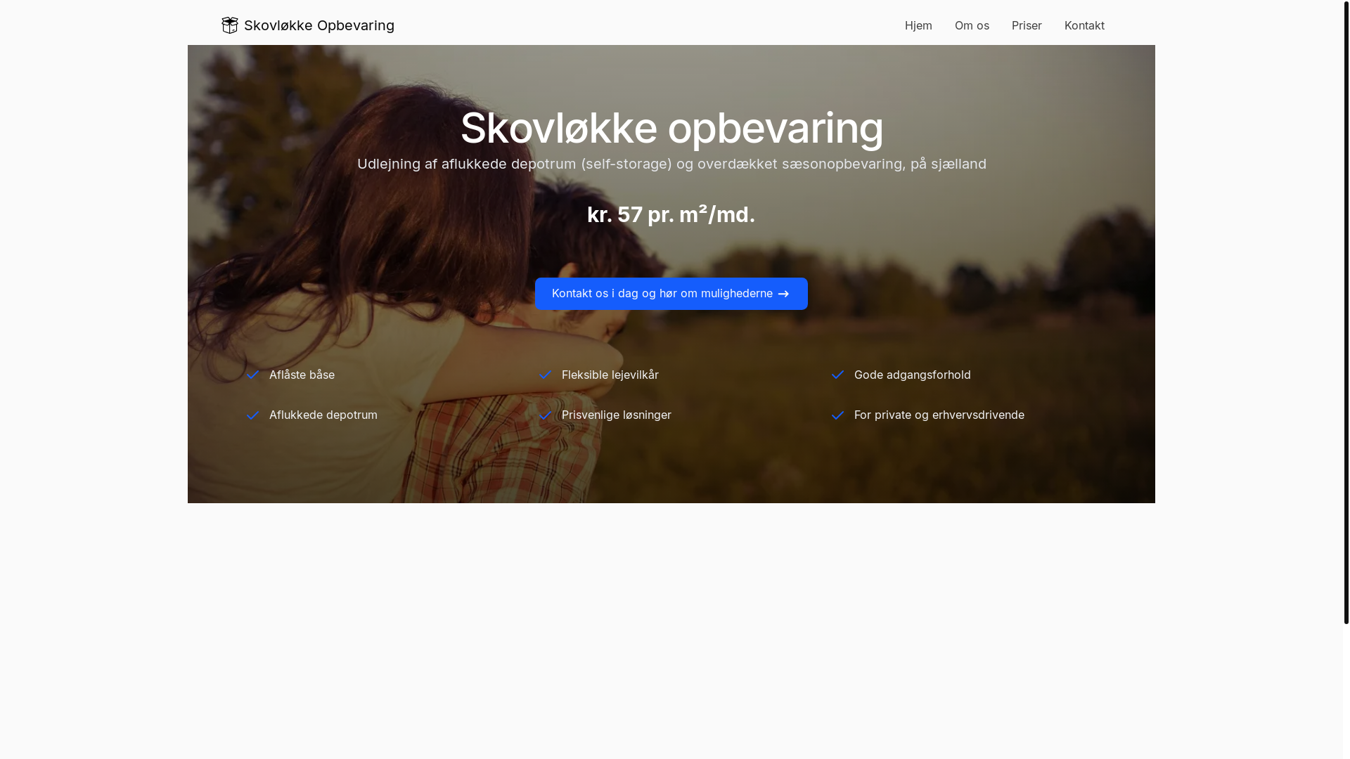 website screenshot of https://skovloekkeopbevaring.pages.dev/