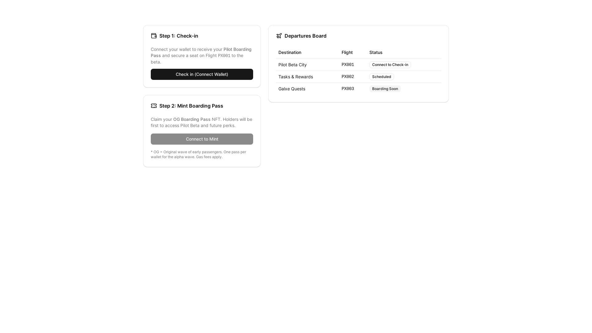website screenshot of https://pilot-checkin.pages.dev/