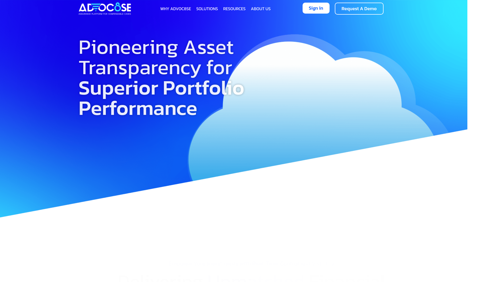 website screenshot of https://advoc8setech.com/