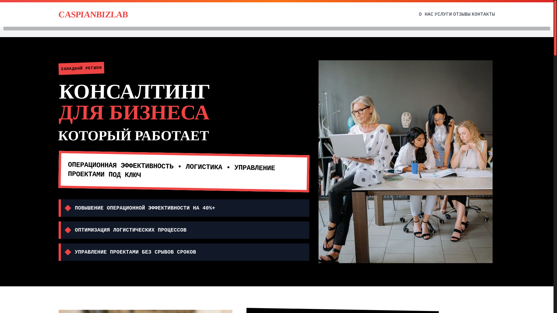 website screenshot of https://caspianbizlabgroup.com/