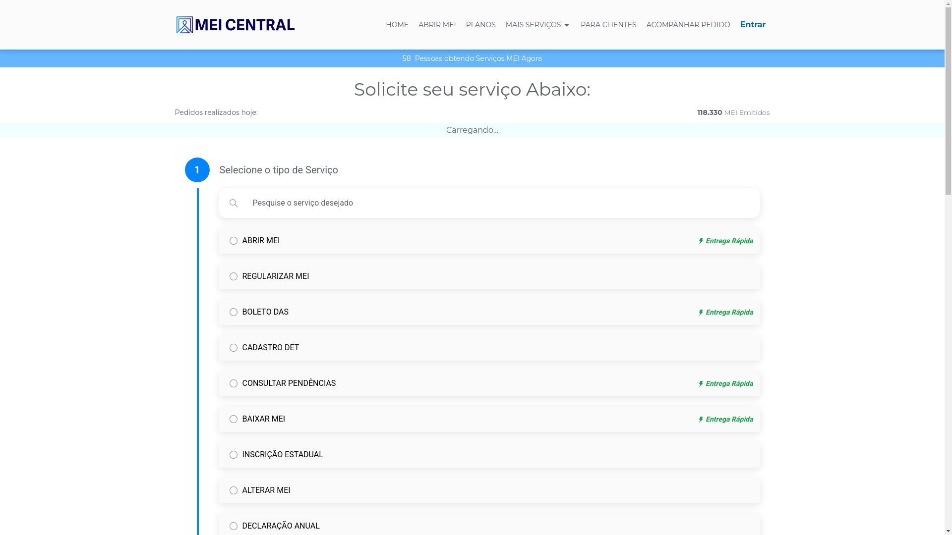 website screenshot of https://mei-central.org/