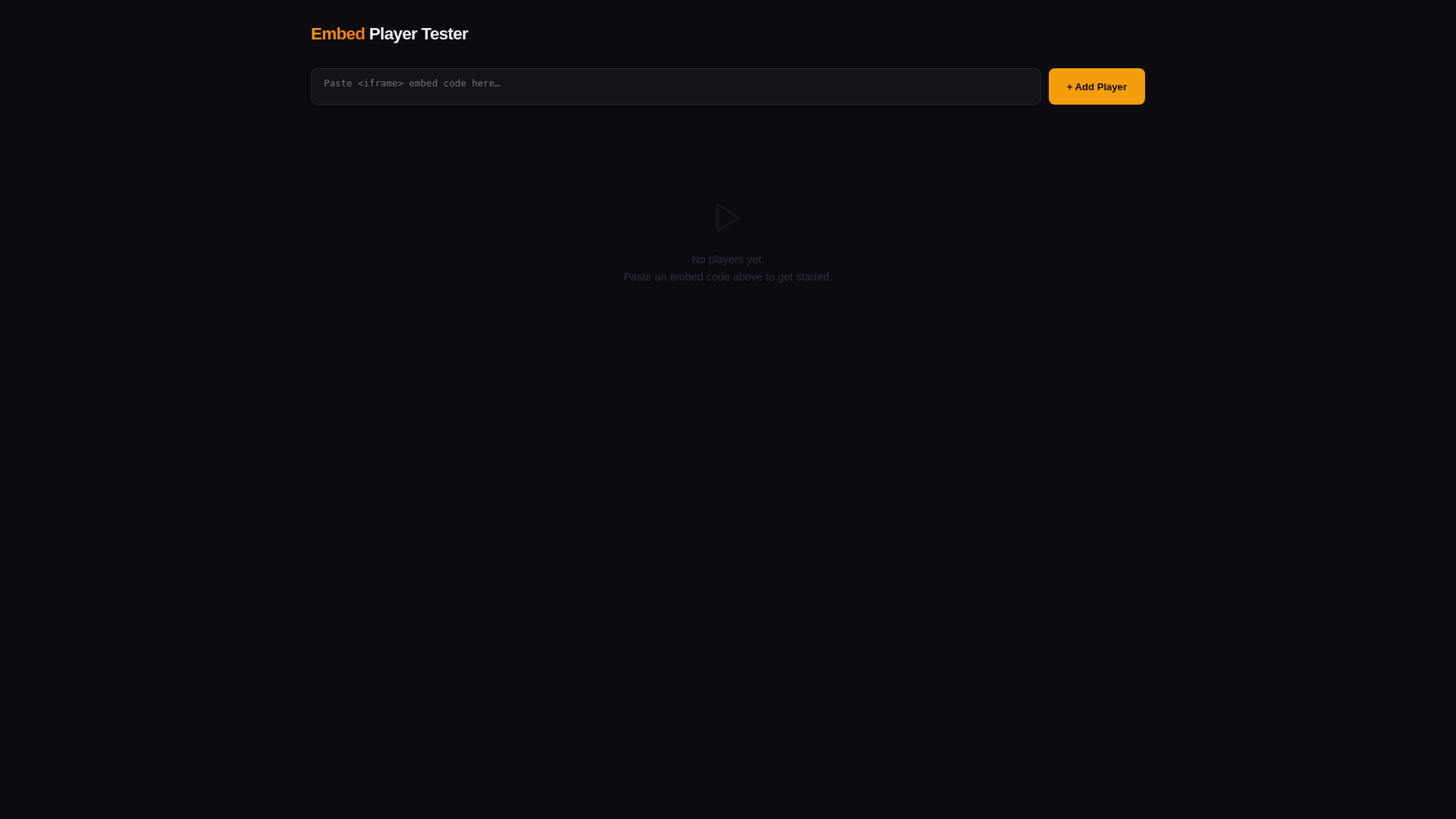 website screenshot of https://embed-tester-aro.pages.dev/