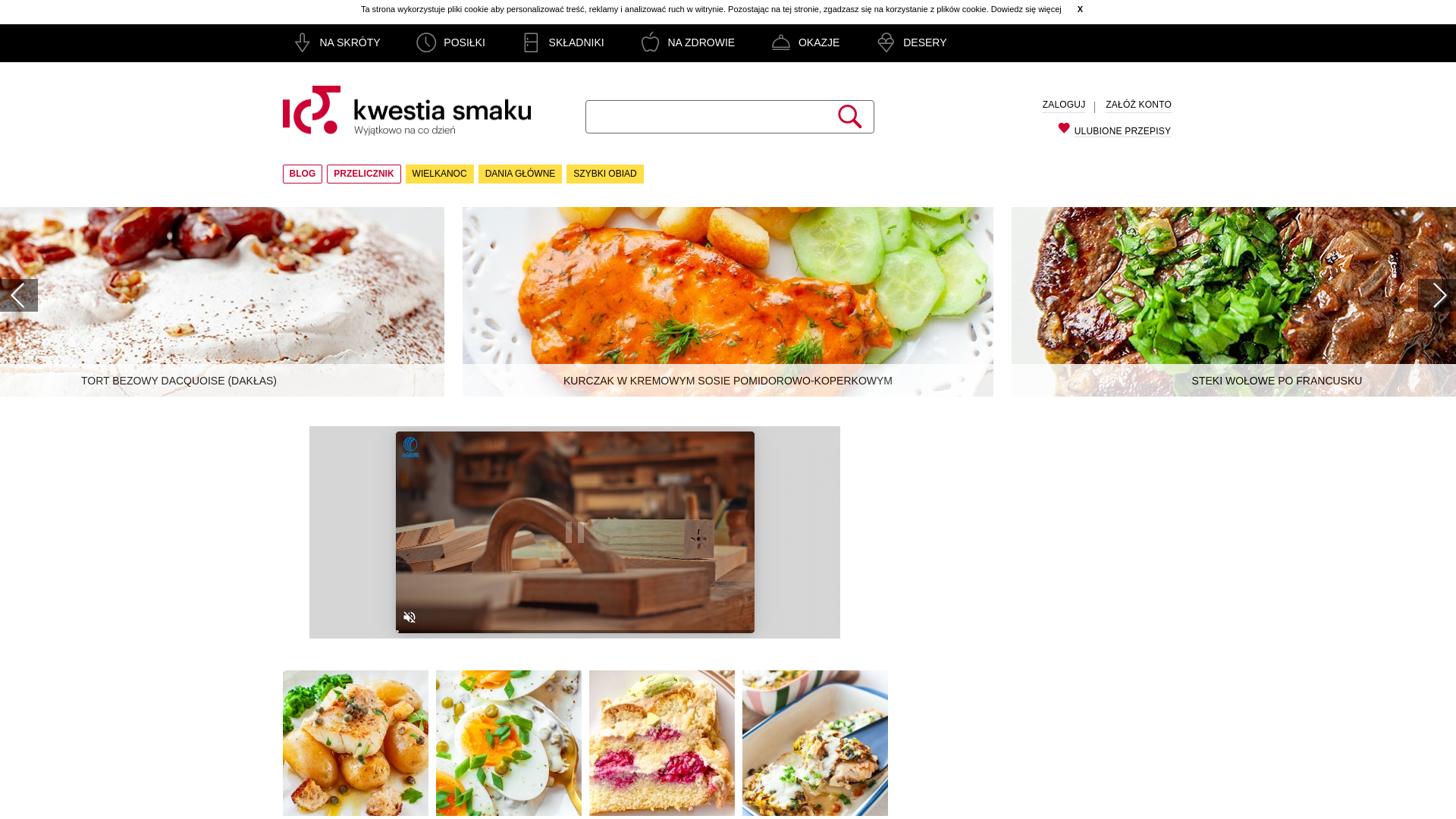 website screenshot of https://www.kwestiasmaku.com