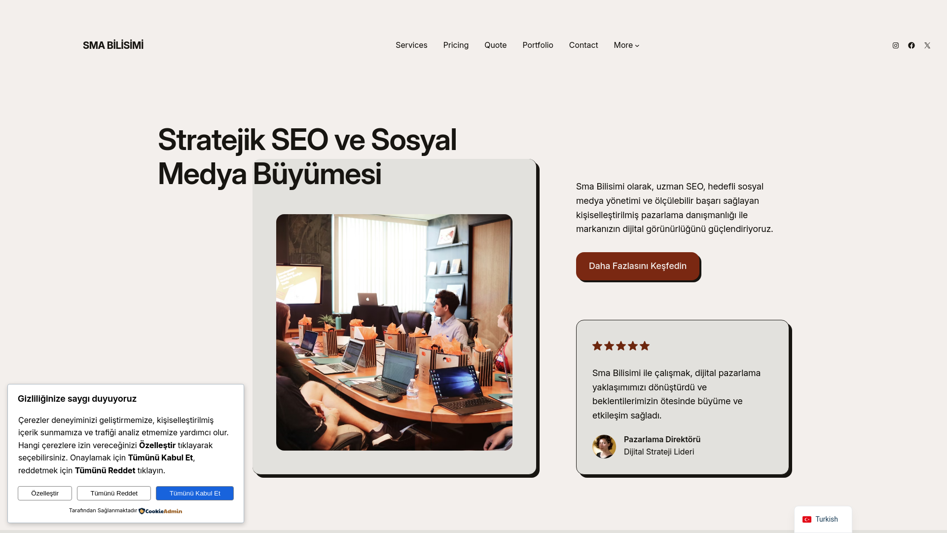 website screenshot of https://smabilisimi.com/