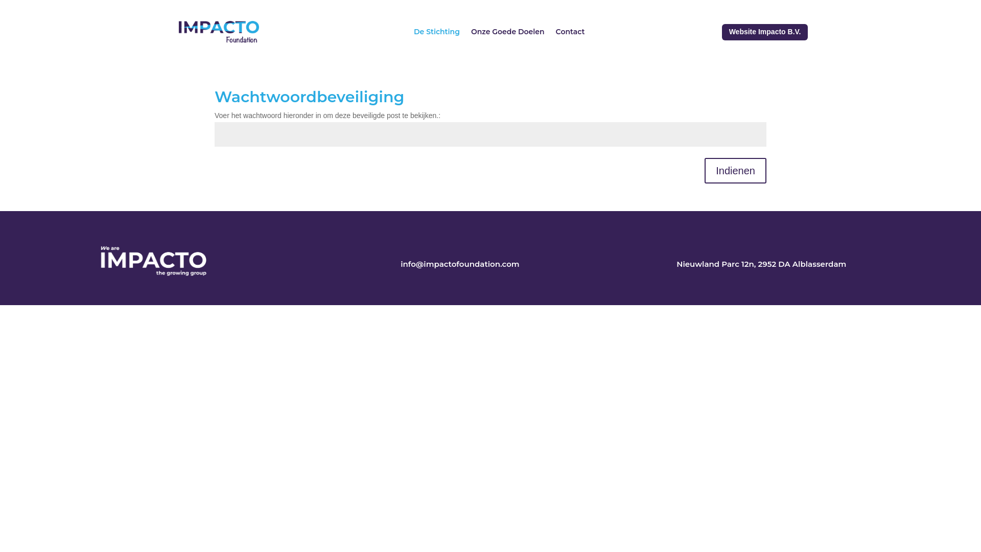 website screenshot of https://stichtingimpacto.nl/