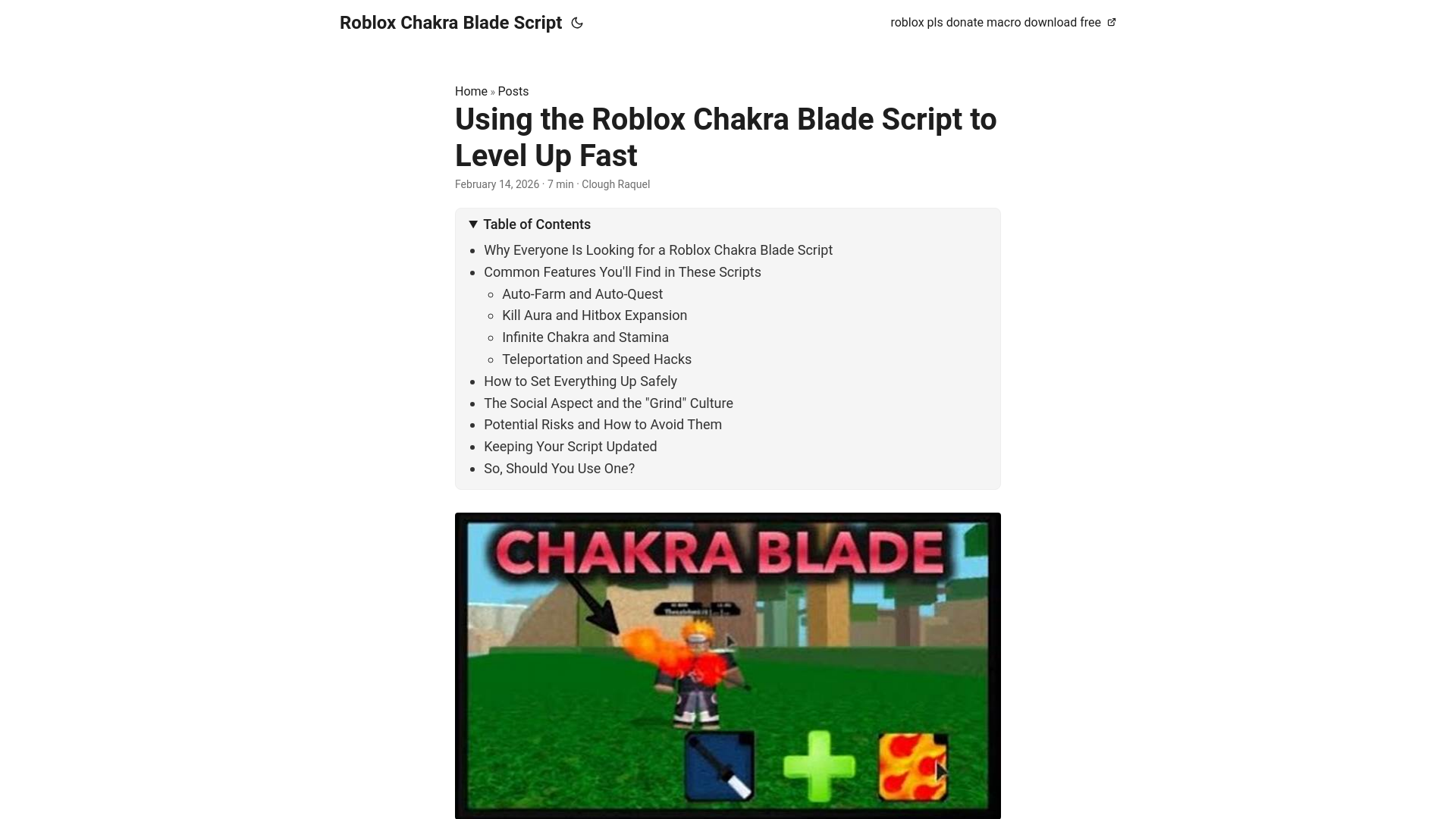 website screenshot of https://roblox-chakra-blade-script.pages.dev/