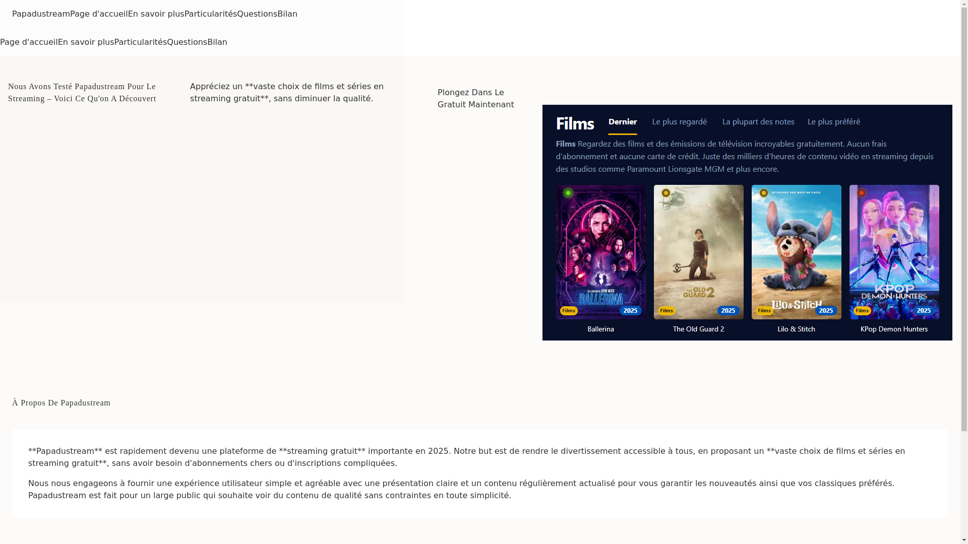 website screenshot of https://papadustream-yc35.pages.dev/