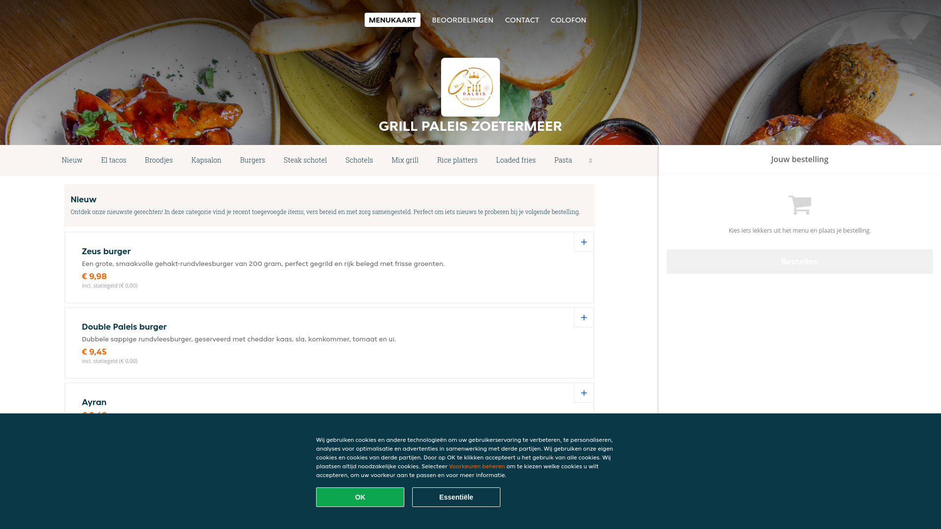 website screenshot of https://grillpaleiszoetermeer.nl/