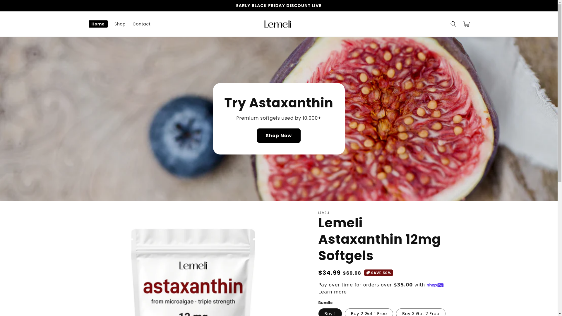 website screenshot of https://trylemeli.com/