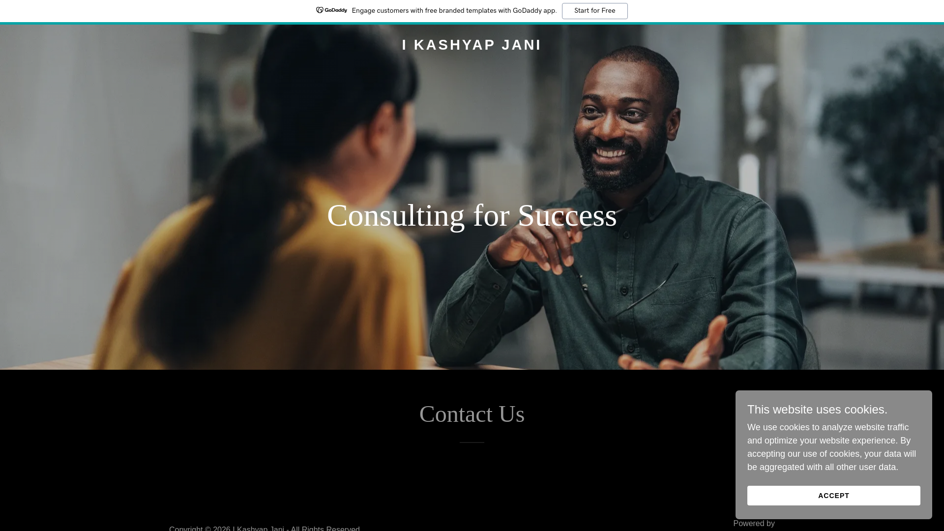 website screenshot of https://ikashyapjani.com/