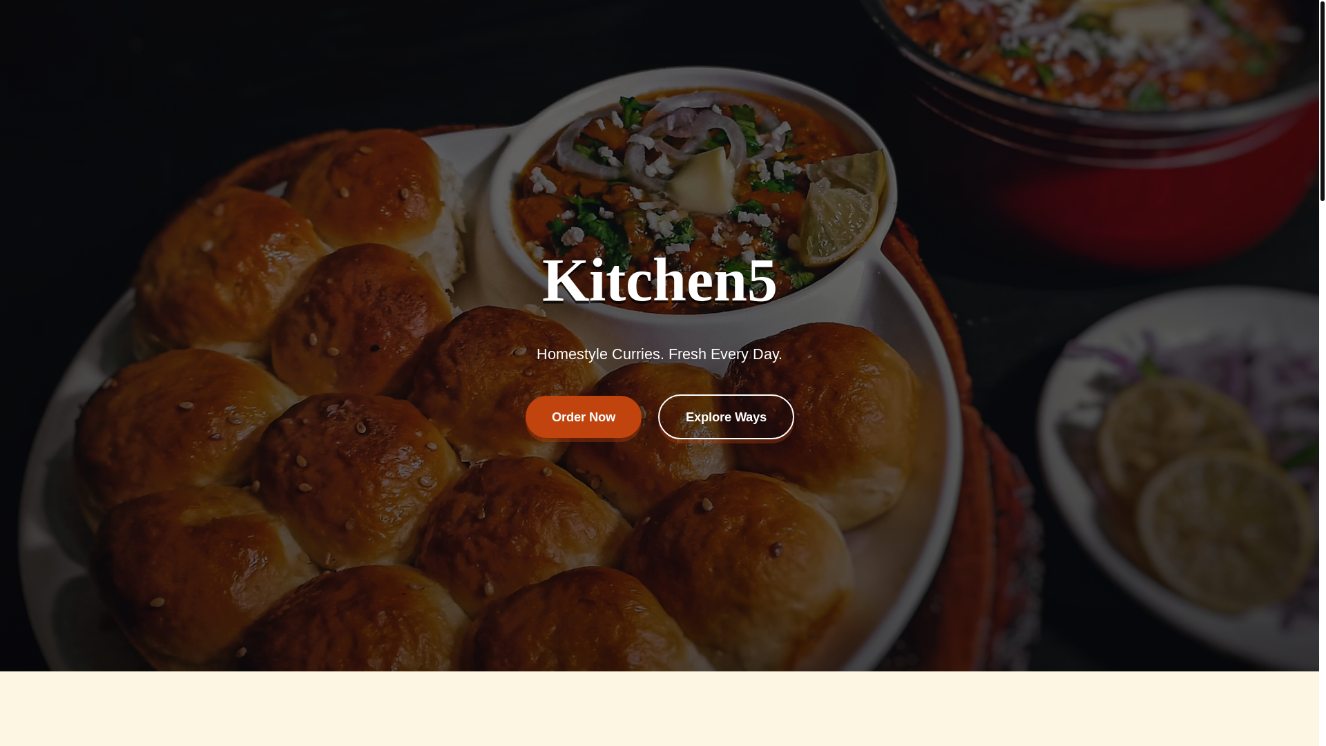 website screenshot of https://kitchen5.in/
