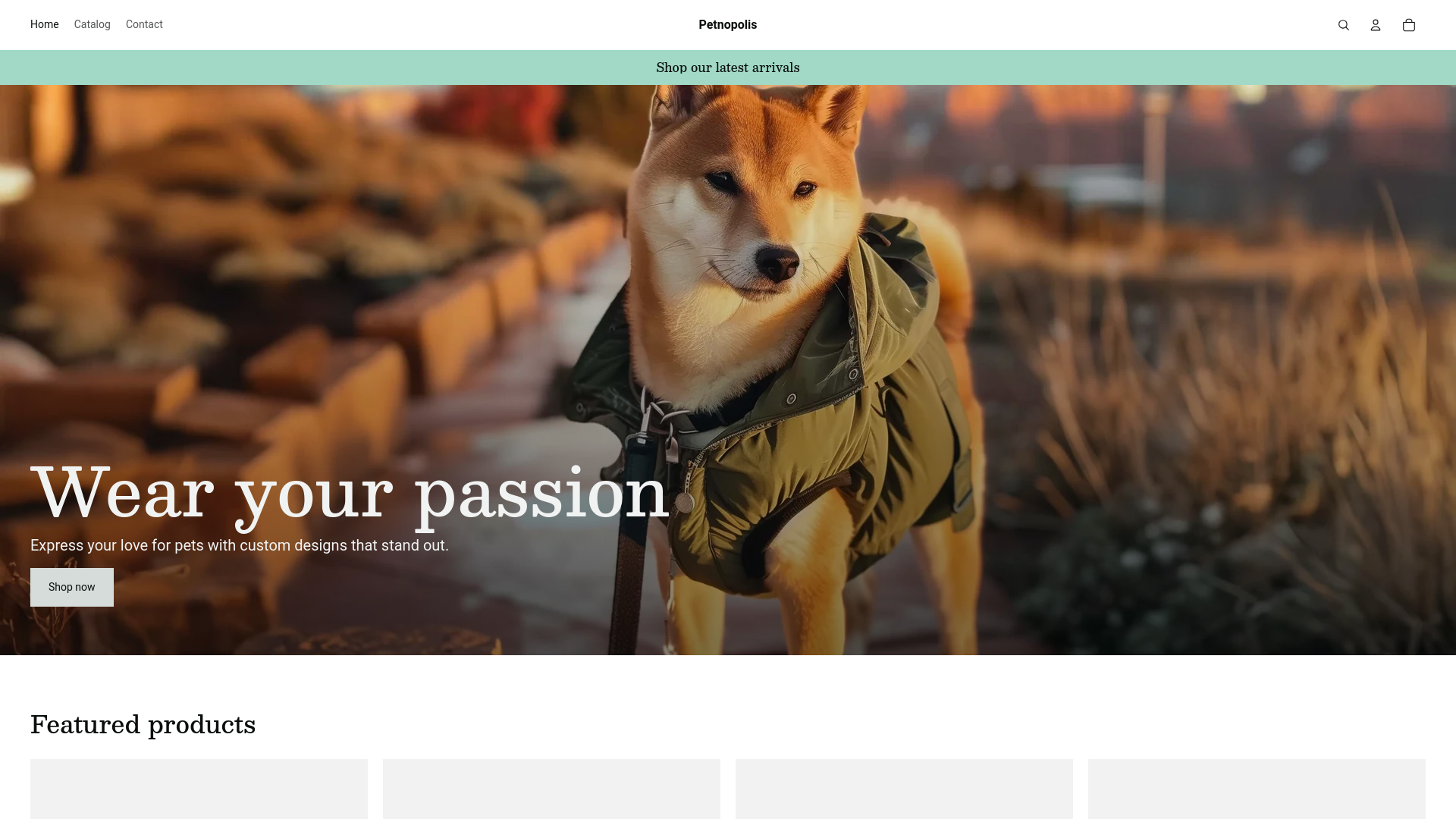 website screenshot of https://petnopolis.net/