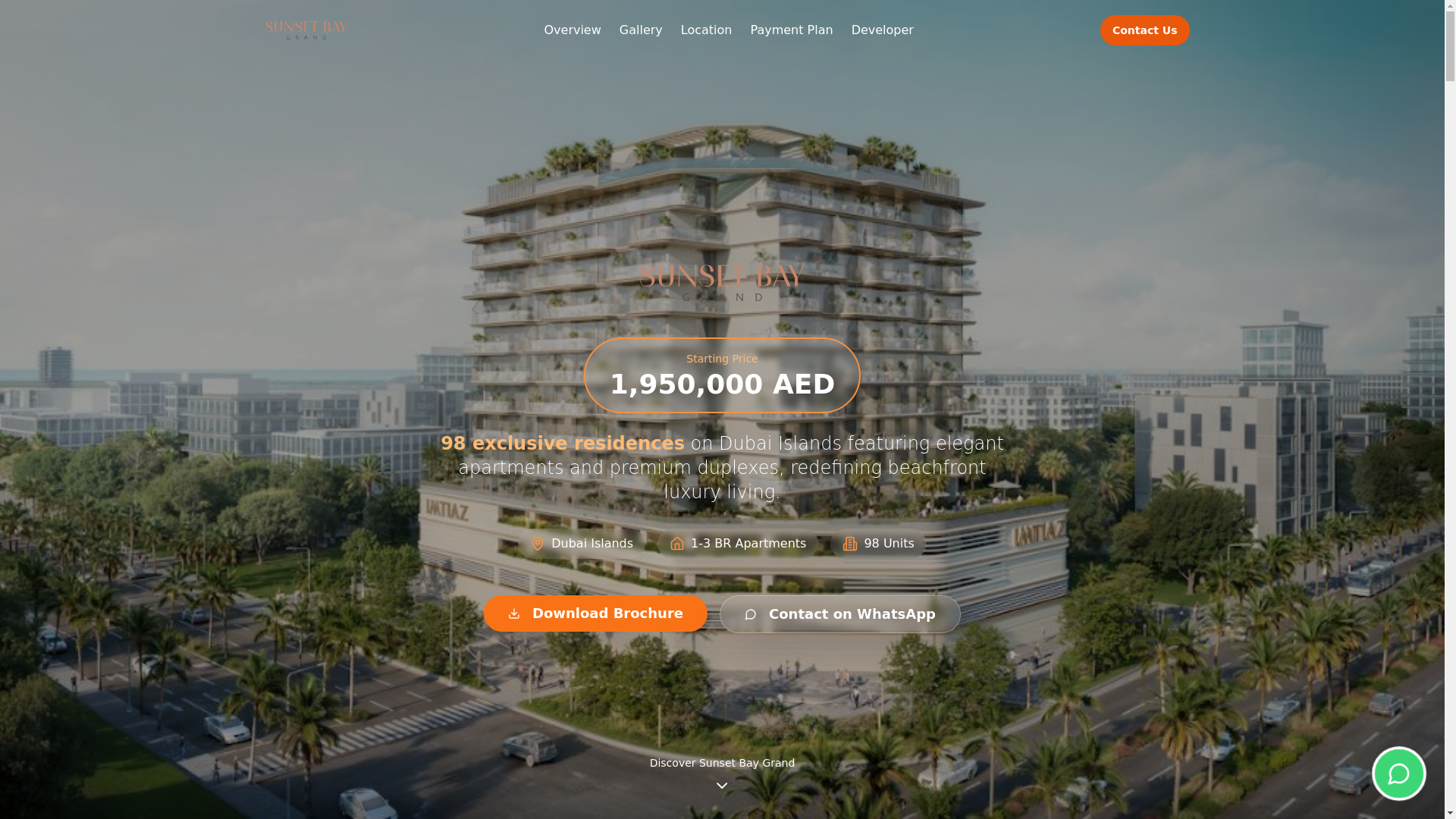 website screenshot of https://sunsetbaygrand.com/